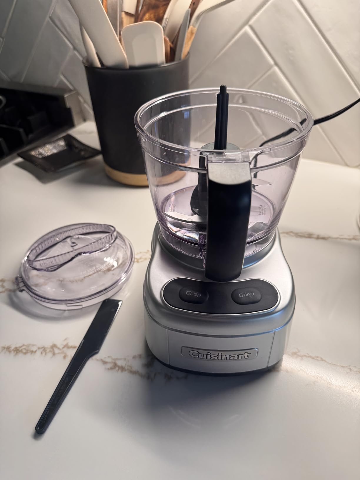Cuisinart Small Food Processor, Auto-Reversing Smart Power Blade, 4-Cup | Mini food processor with touch-pad control, auto-reversing blade & dishwasher-safe parts for small jobs, ECH-4SV customer photo 1