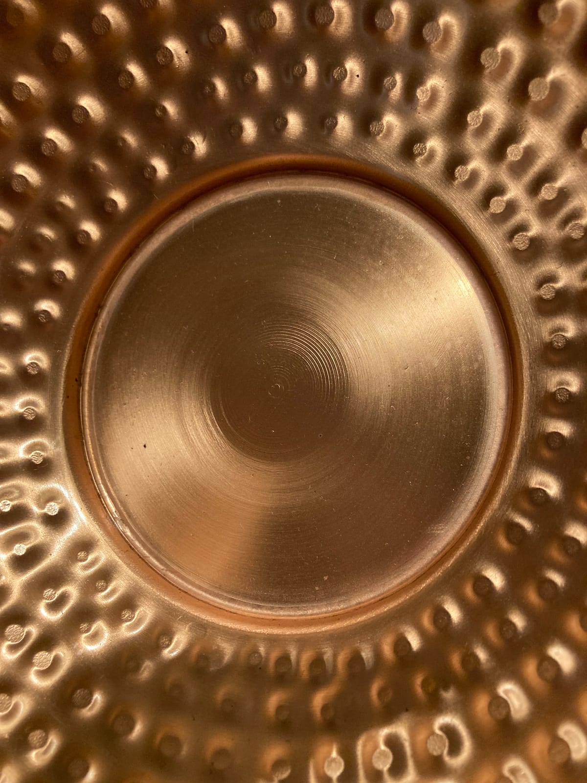 GoCraft Pure Copper Mixing Bowl with Hammered Finish for Salad, Egg Beating, Decorative & Kitchen Serving Purposes - 7.5