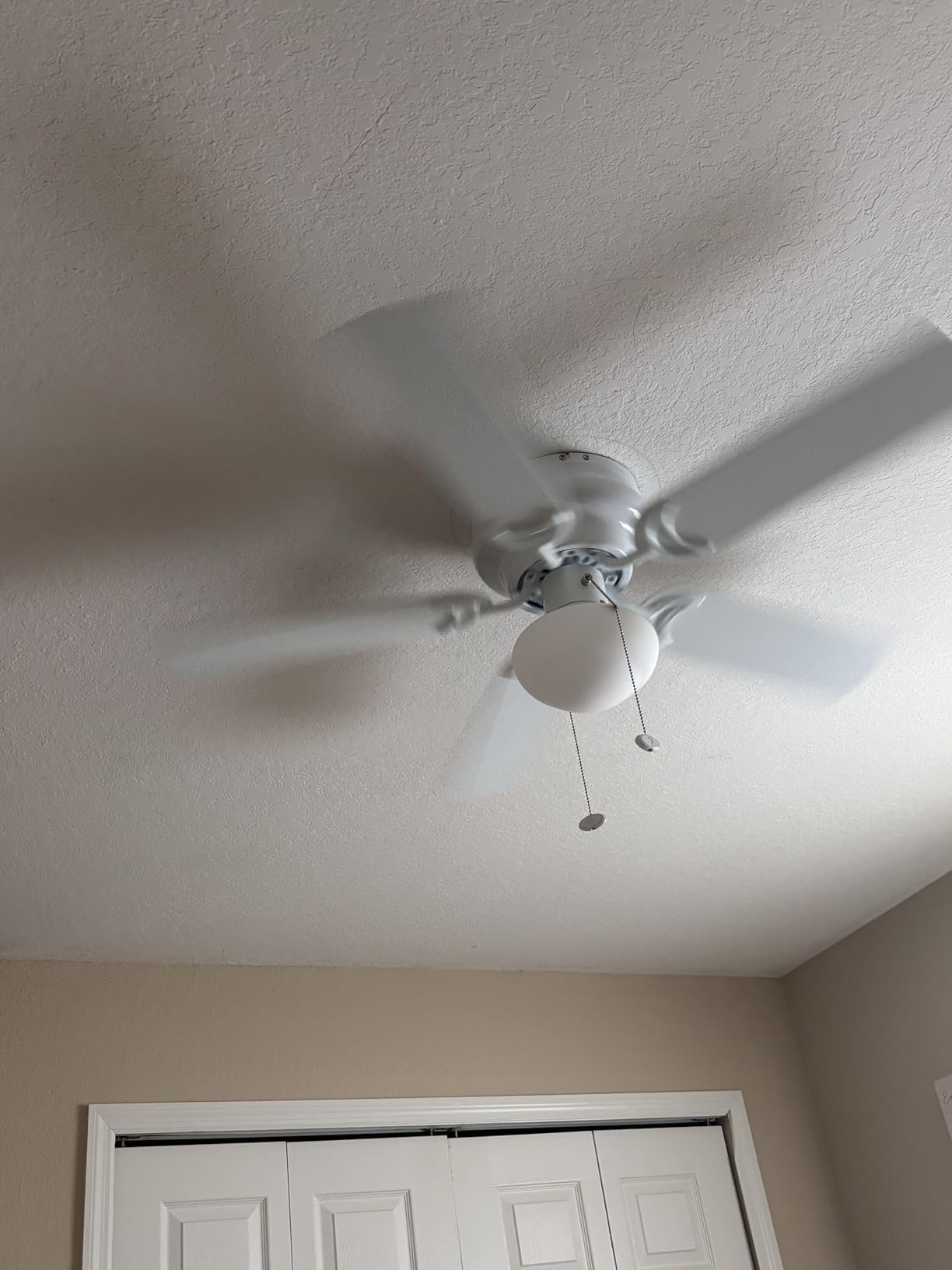 Prominence Home Alvina 42 Inch Traditional Flush Mount Ceiling Fan with Light, Pull Chain, Dual Finish Blades, Reversible Motor, Brushed Nickel customer photo 1