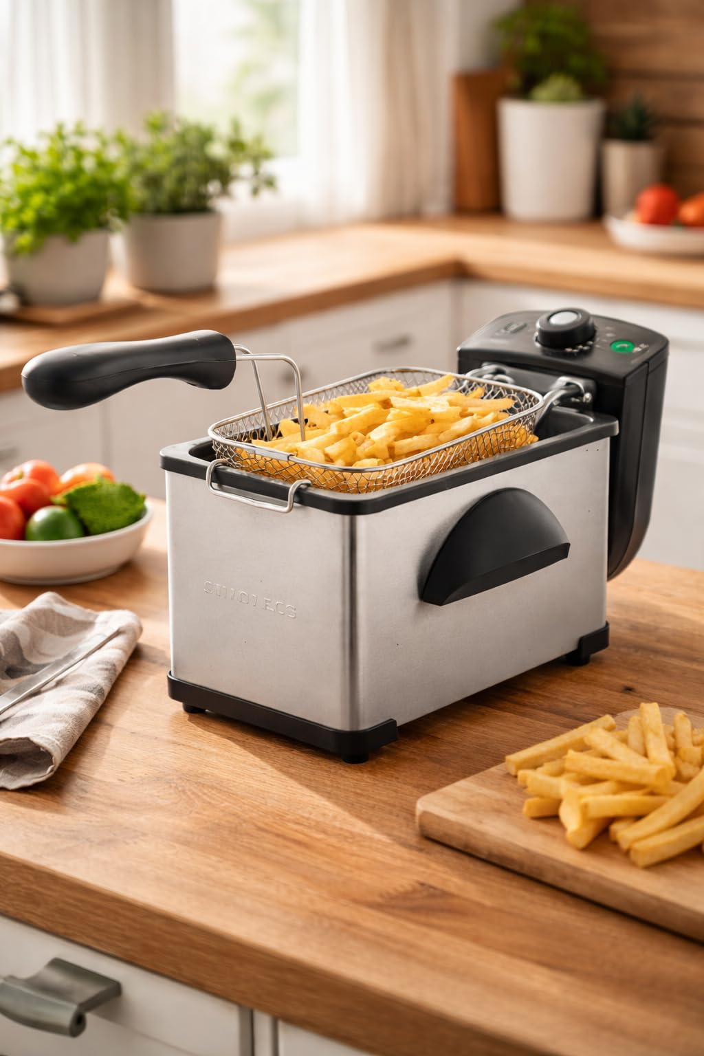OVENTE Electric Deep Fryer, 2L Capacity, 1500W, Silver FDM2201BR customer photo 1