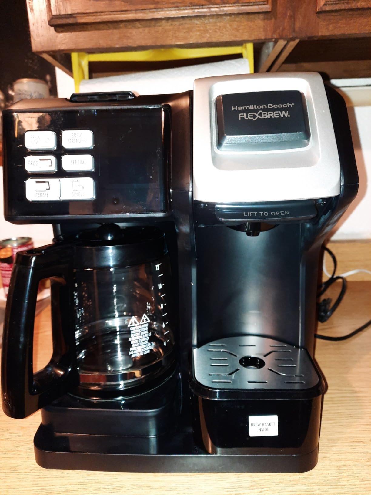 Hamilton Beach FlexBrew Trio 2-Way Coffee Maker, Compatible with K-Cup Pods or Grounds, Single Serve & Full 12c Pot, Permanent Gold-Tone Filter, Black & Silver customer photo 1