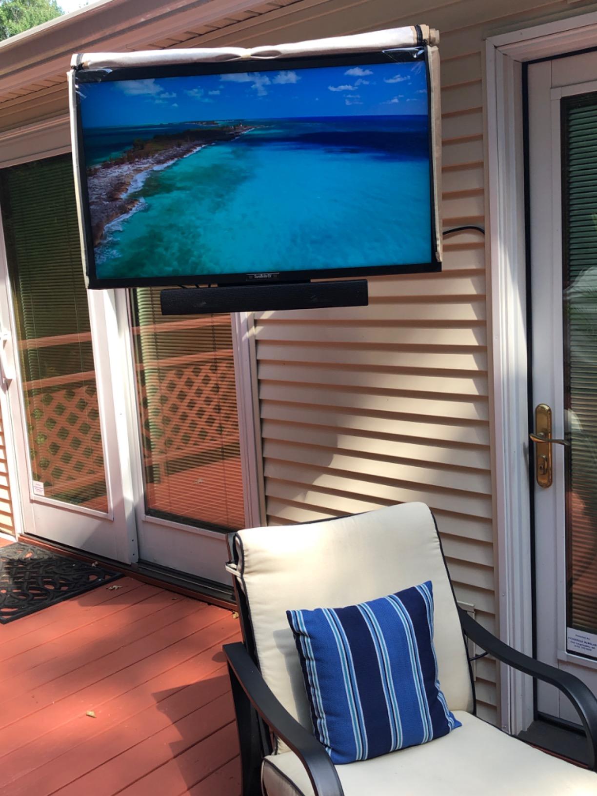 SunBrite SE 43-inch Partial Sun Outdoor TV | 4K Ultra HD LED Weatherproof Television - Includes Speaker bar (SB-SE-43-4K-BL) customer photo 2