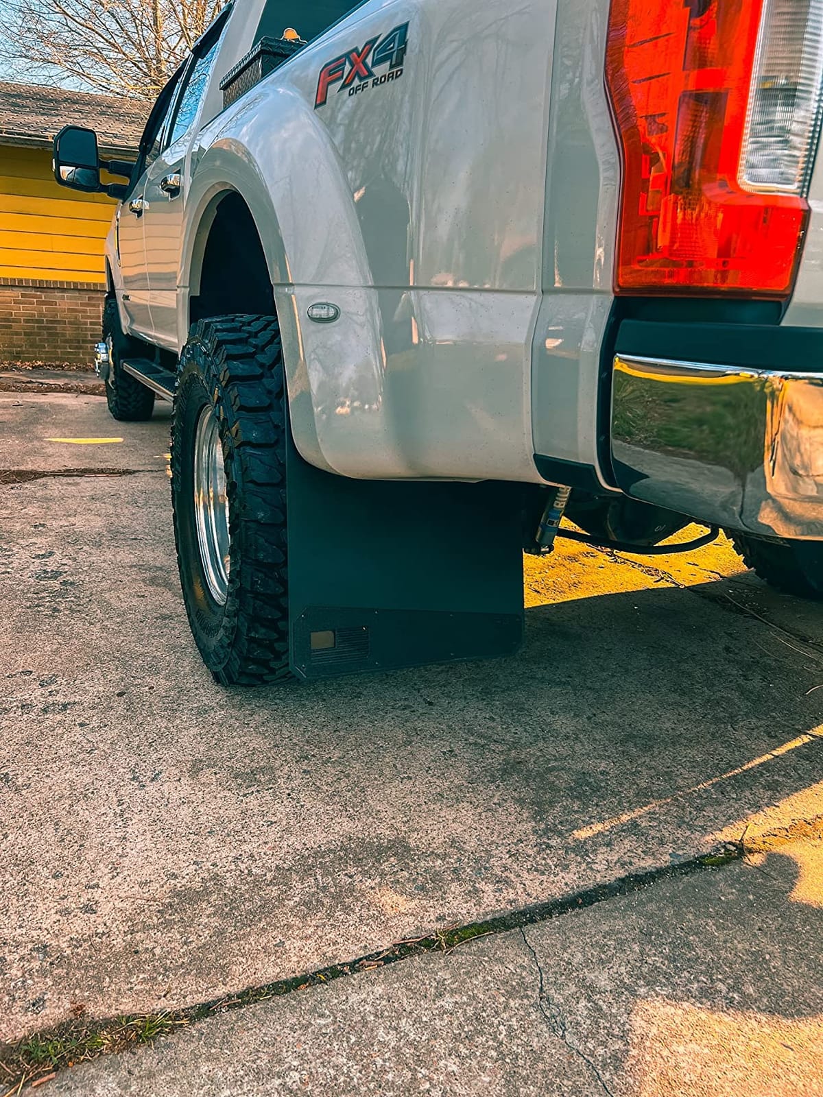 REK GEN 'Merica Mud Flaps Dually - Heavy Duty Mud Flaps for Trucks and Dually Truck Accessories - Stainless Steel - Easy Install Splash Guard - Made in USA (Black Flag) customer photo 1