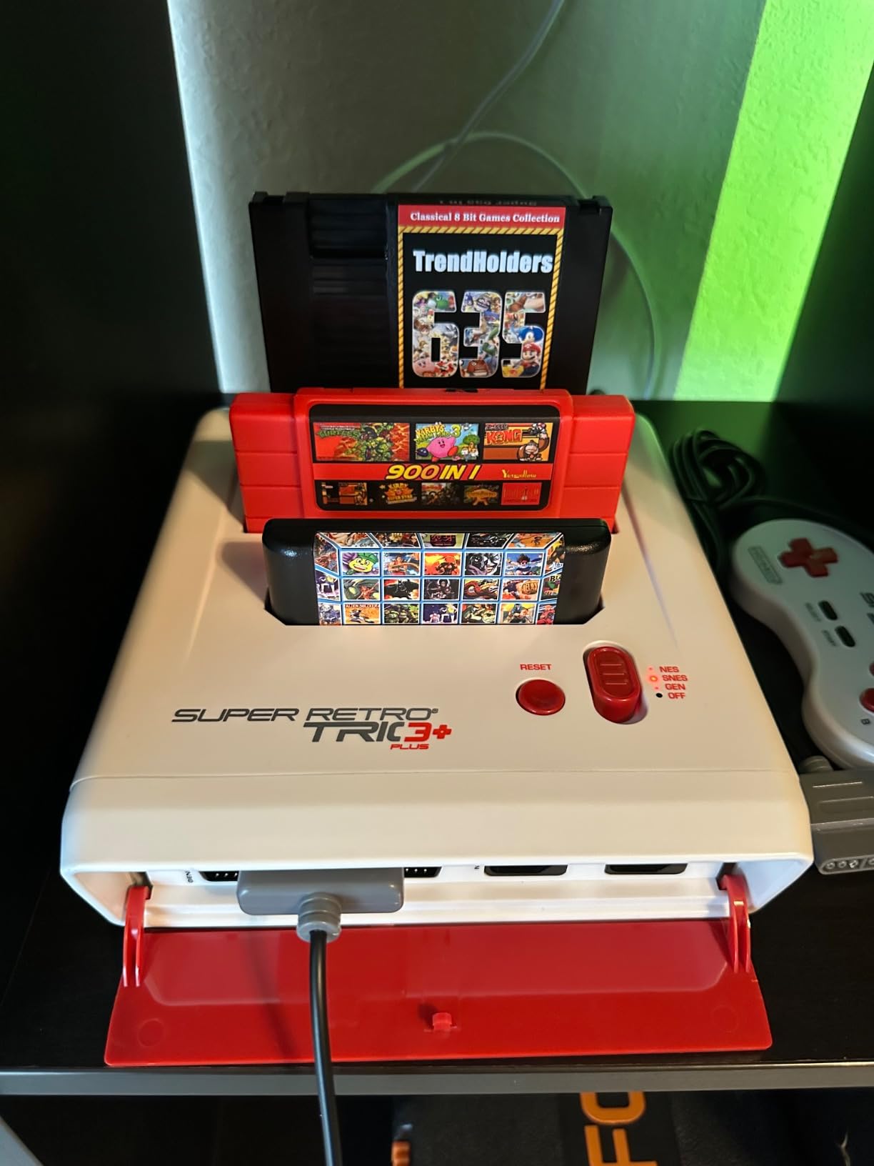 Retro-Bit Super Retro Trio HD Plus 720P 3-in-1 Console System - Red/White | Play Original NES/SNES, Super Nintendo and Sega Genesis Games customer photo 1