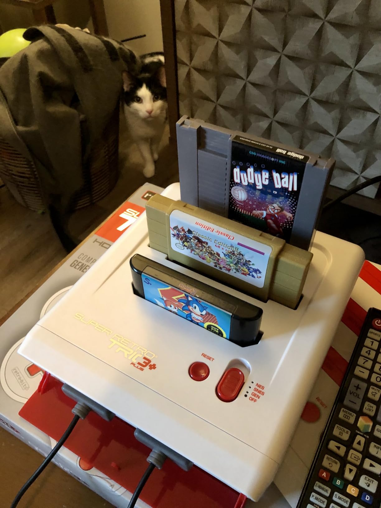 Retro-Bit Super Retro Trio HD Plus 720P 3-in-1 Console System - Red/White | Play Original NES/SNES, Super Nintendo and Sega Genesis Games customer photo 2