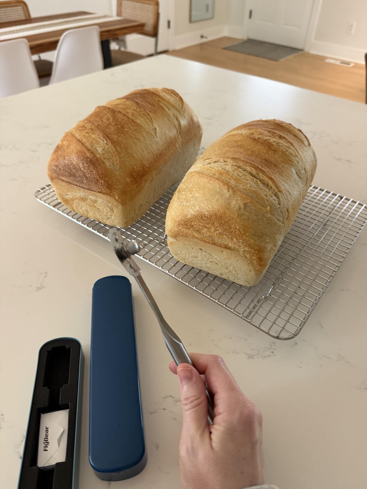 Baker of Seville Bread Lame - Patented 2-in-1 Stainless Scoring Tool | Featured in America's Test Kitchen, Bon Appetit & Food & Wine. 6 blades + case included customer photo 1