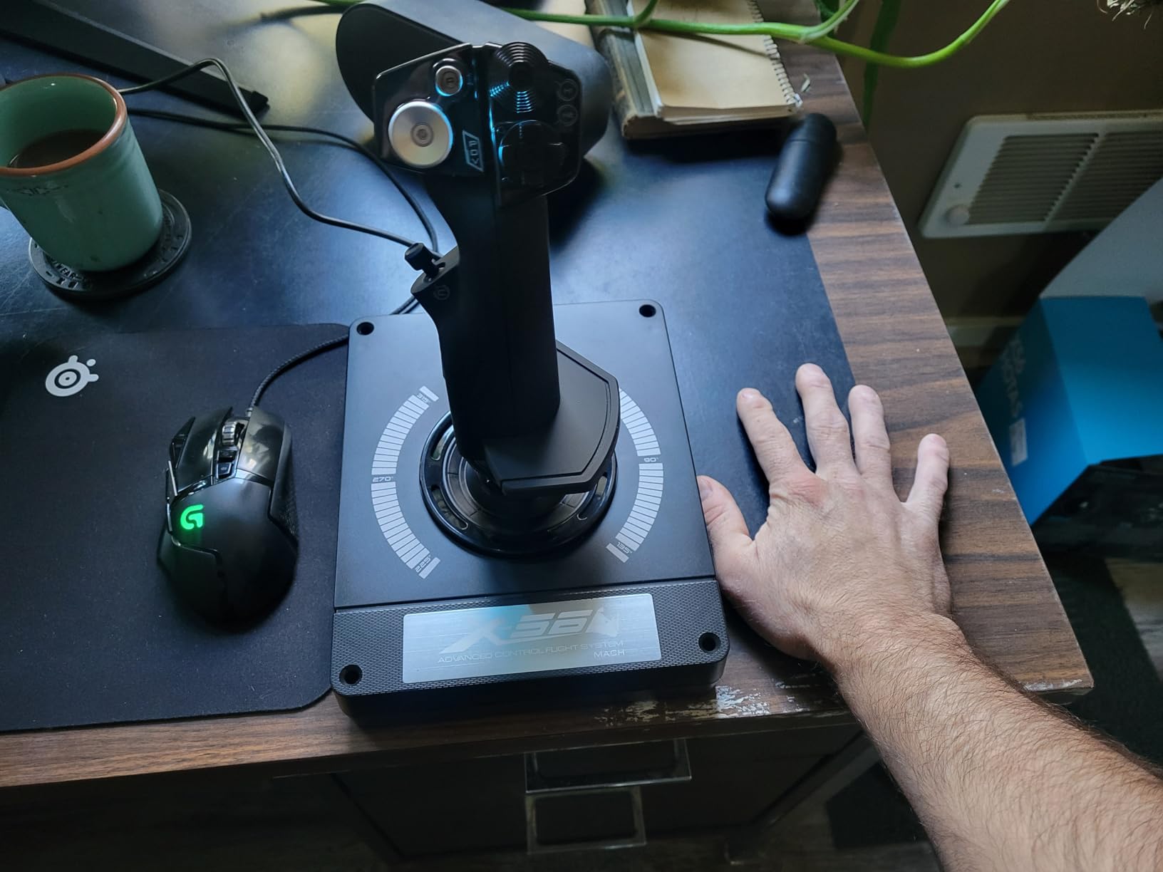 Logitech G X56 H.O.T.A.S Throttle and Joystick Flight Simulator Game Controller, 4 Spring Options, +189 Programmable Controls, RGB Lighting, 2x USB, PC - Black customer photo 2