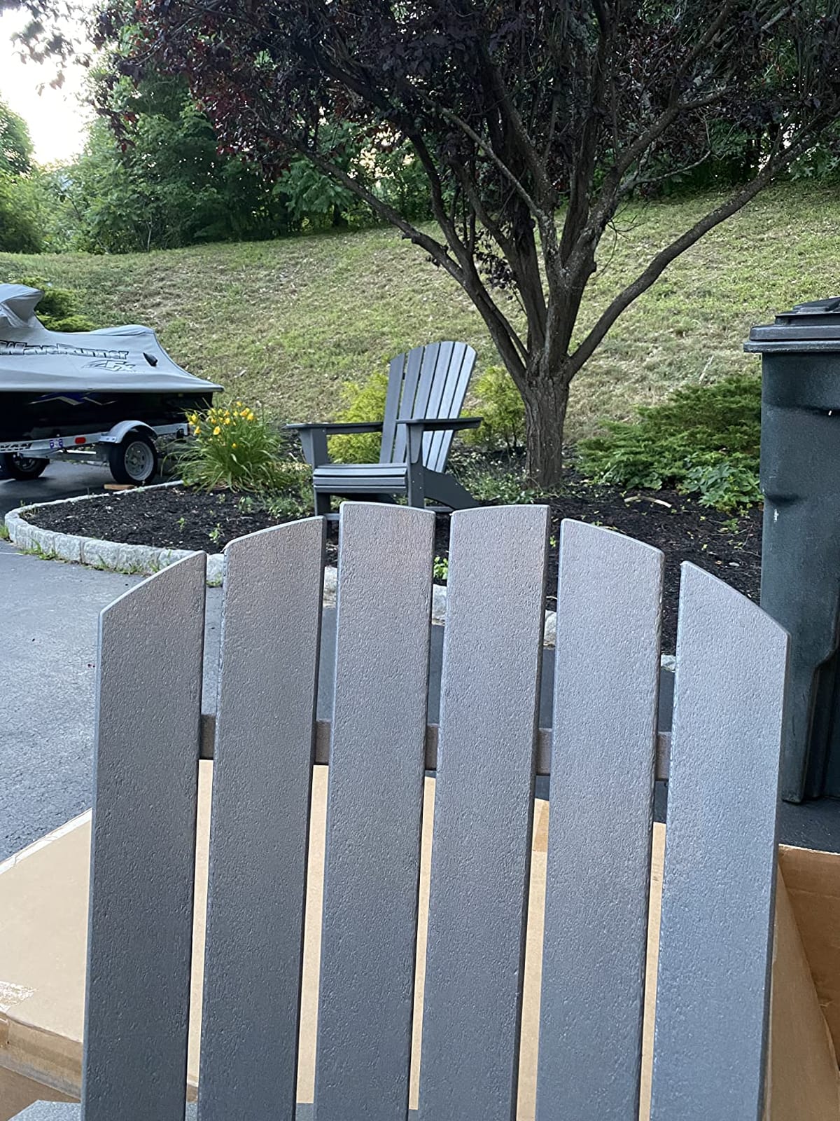 POLYWOOD Nautical Curveback Adirondack Chair, HDPE Outdoor Patio Furniture for Deck, Pool, Garden, Made in USA customer photo 1
