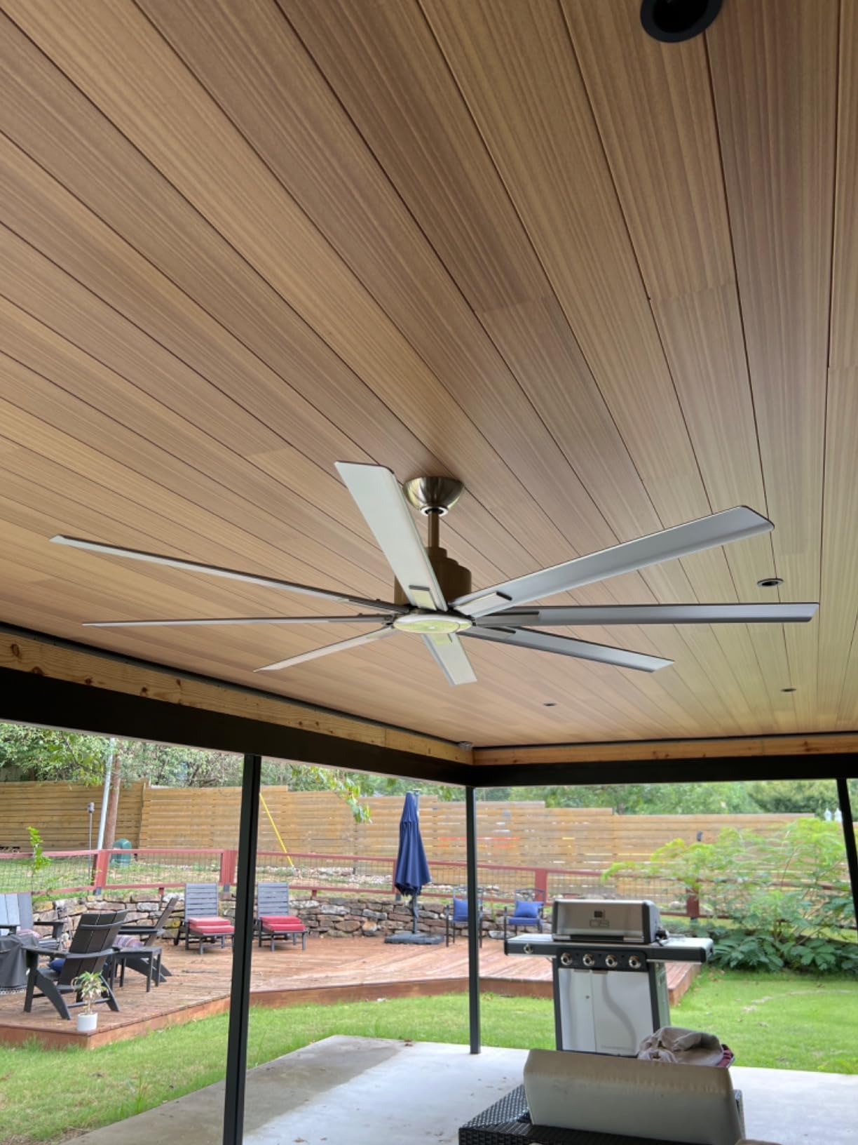 Minka-Aire F896-65-BNW Xtreme H2O 65 Inch Outdoor Ceiling Fan with DC Motor - Brushed Nickel Wet customer photo 1