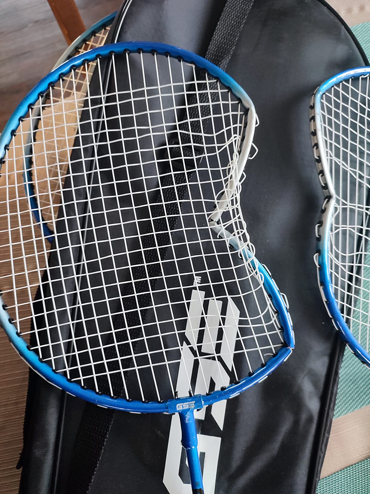 GSE Badminton Complete Set with Net, 4 Rackets 3 Shuttlecocks & Carry Bag | Easy Assembly Net Set, 2' H x 20' L Nylon Net, Stable Stakes, Outdoor Yard Lawn Game Set for Backyard, Park, Beach and Lawn customer photo 1