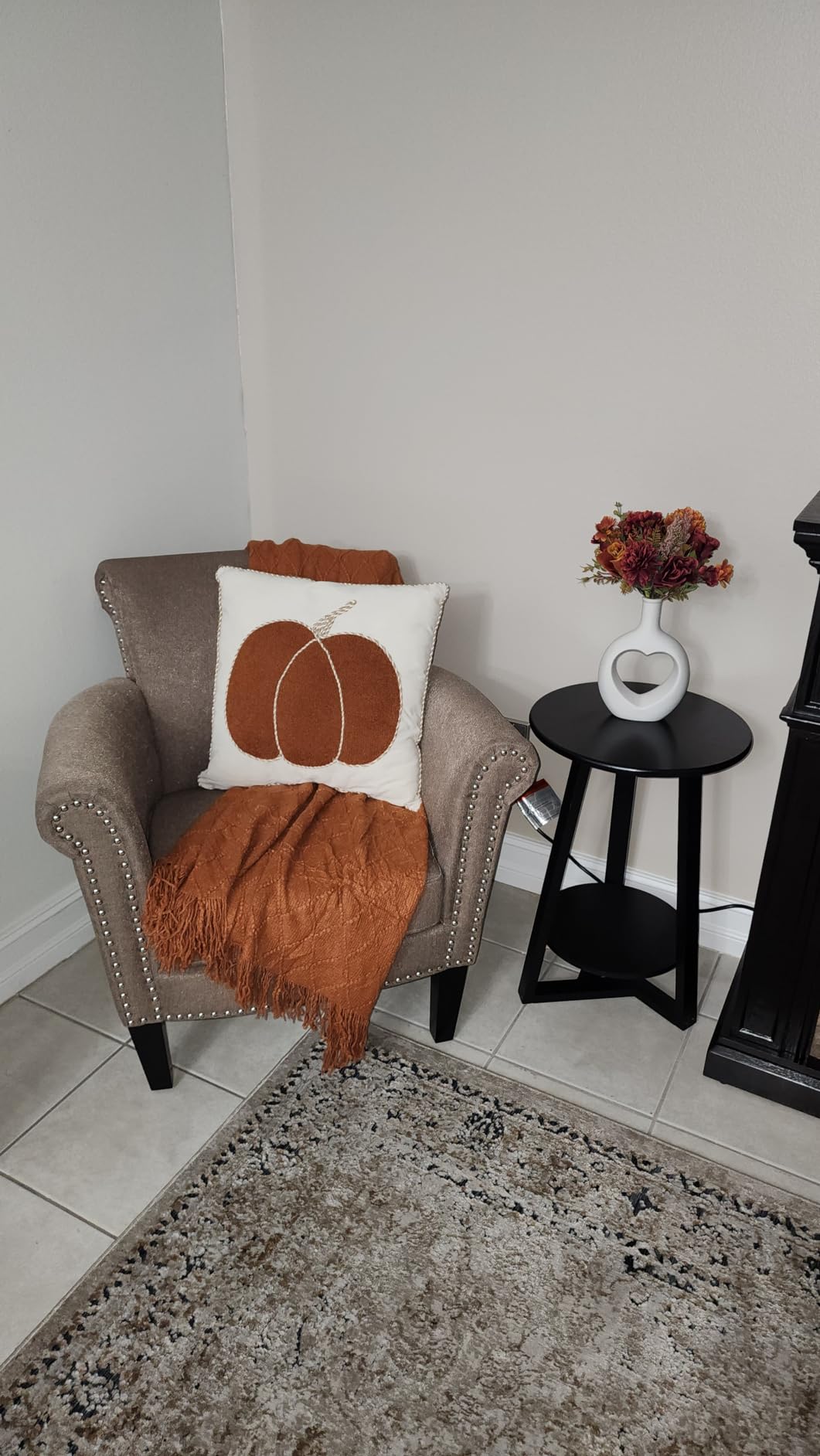Brice Contemporary Scroll Arm Club Chair with Nailhead Trim, Wine and Dark Brown customer photo 1