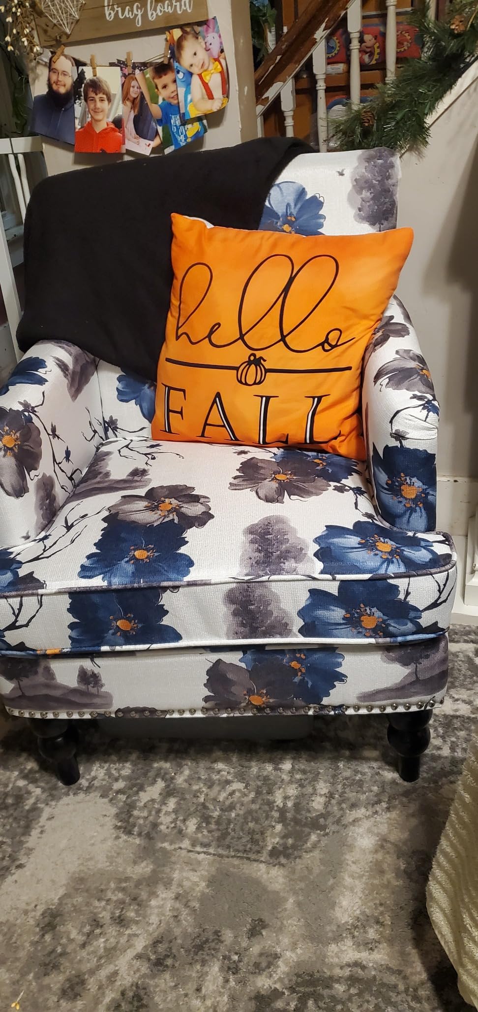 Christopher Knight Home Boaz Fabric Club Chair - Floral Print customer photo 2
