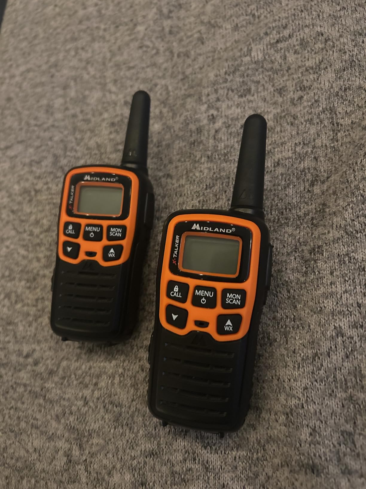 Midland T51X3VP3 X-TALKER Walkie-Walkie - Long Range Two Way Radio for Camping Hiking Hand Held RZR FRS Compact Radio UTV communication NOAA Weather Scan - Black/Orange, 3 Radios customer photo 2