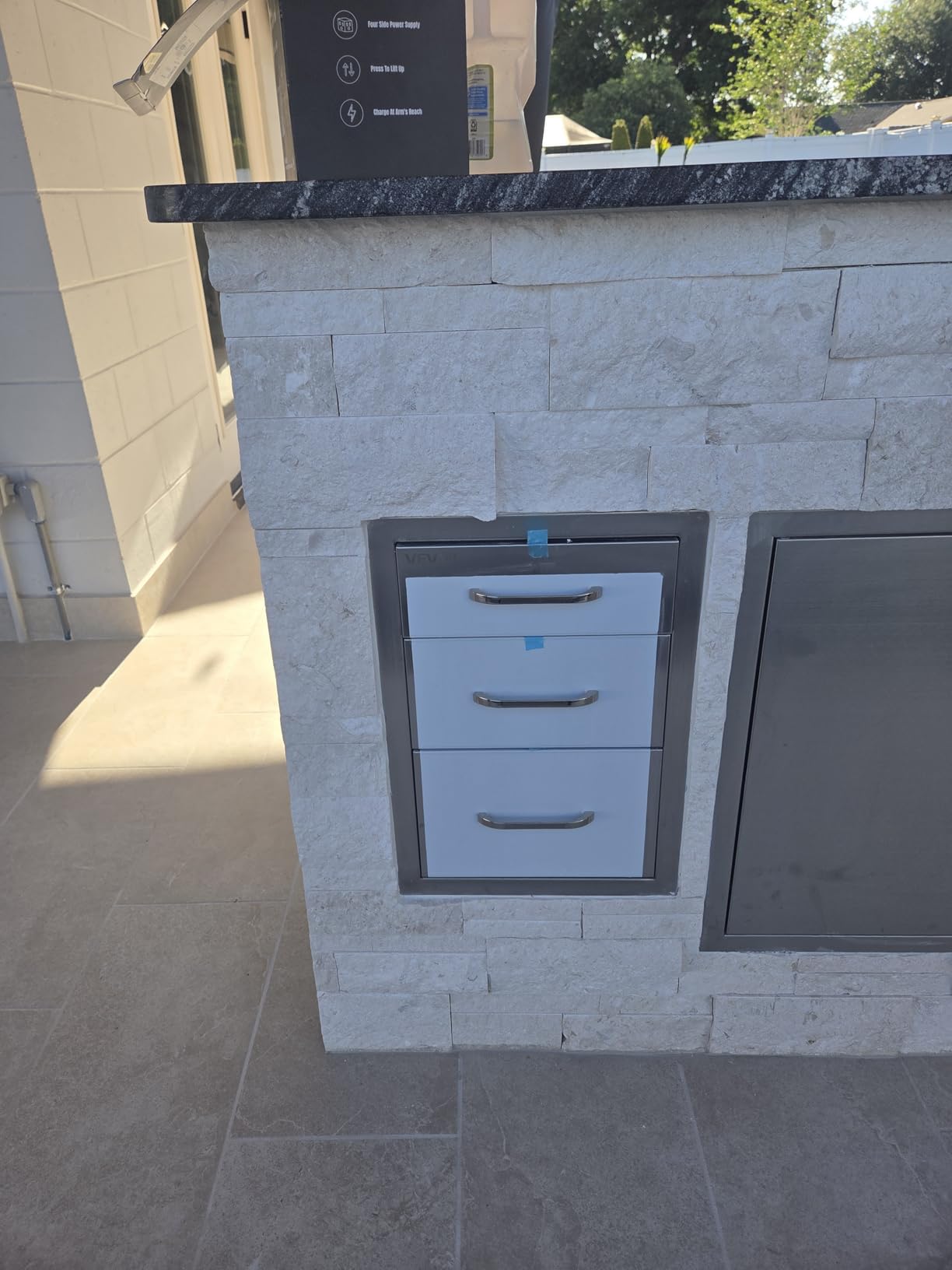 VEVOR 14x20.3 Inch Outdoor Kitchen Drawers Stainless Steel, Flush Mount Triple Drawers customer photo 2