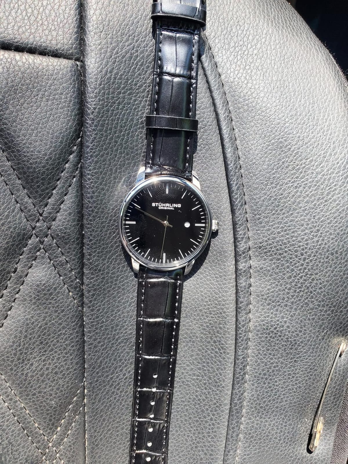 Men's Dress Watch 40mm, Ultra Slim Mens Watch Leather Strap, Quartz Analog Men's Wrist Watch, Classic Minimalist Watch for Men customer photo 1