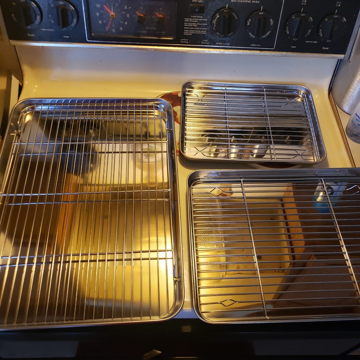 TeamFar Baking Sheet with Rack Set, 3 Pans + 3 Racks, 16/12.5/9 Inch | Stainless Steel Cookie Sheets Baking Pans Trays and Cooling Racks for Cooking, Non-Toxic & Heavy Duty, Dishwasher Safe customer photo 2