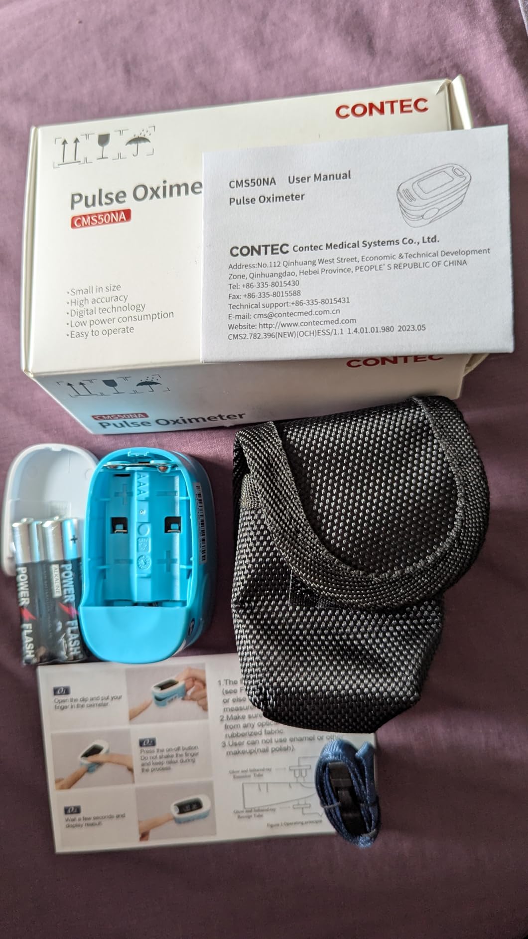 CONTEC CMS50NA Pulse Oximeter SpO2 and PR Value Waveform Blood Oxygen Neck/Wrist Corda customer photo 2