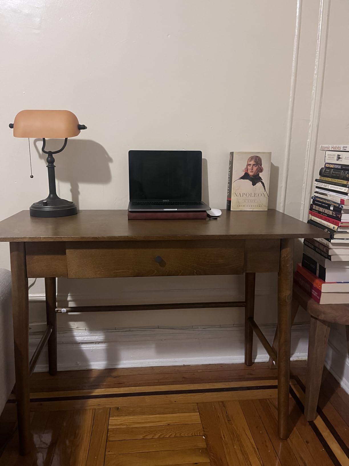 Melissa Mid Century Walnut Desk by Linon customer photo 2