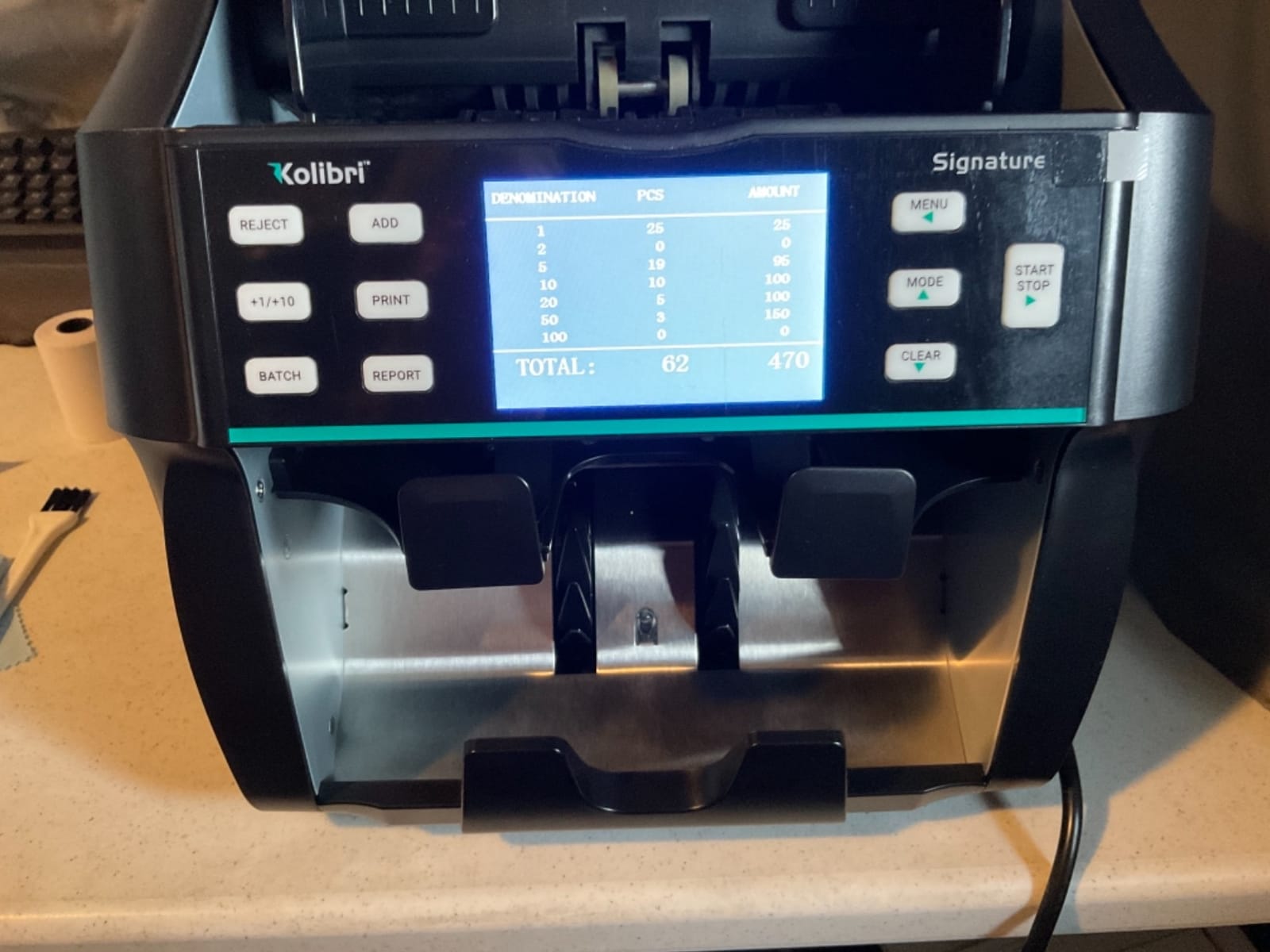 KOLIBRI Money Counter Machine I LCD Display I Bank Grade I Advanced 2CIS/UV/MG/IR/MT/DD/HLF/SN IRT Detection I Mixed Denomination I Multi-Currency I Reject Pocket I 3-Years Warranty I Signature customer photo 2