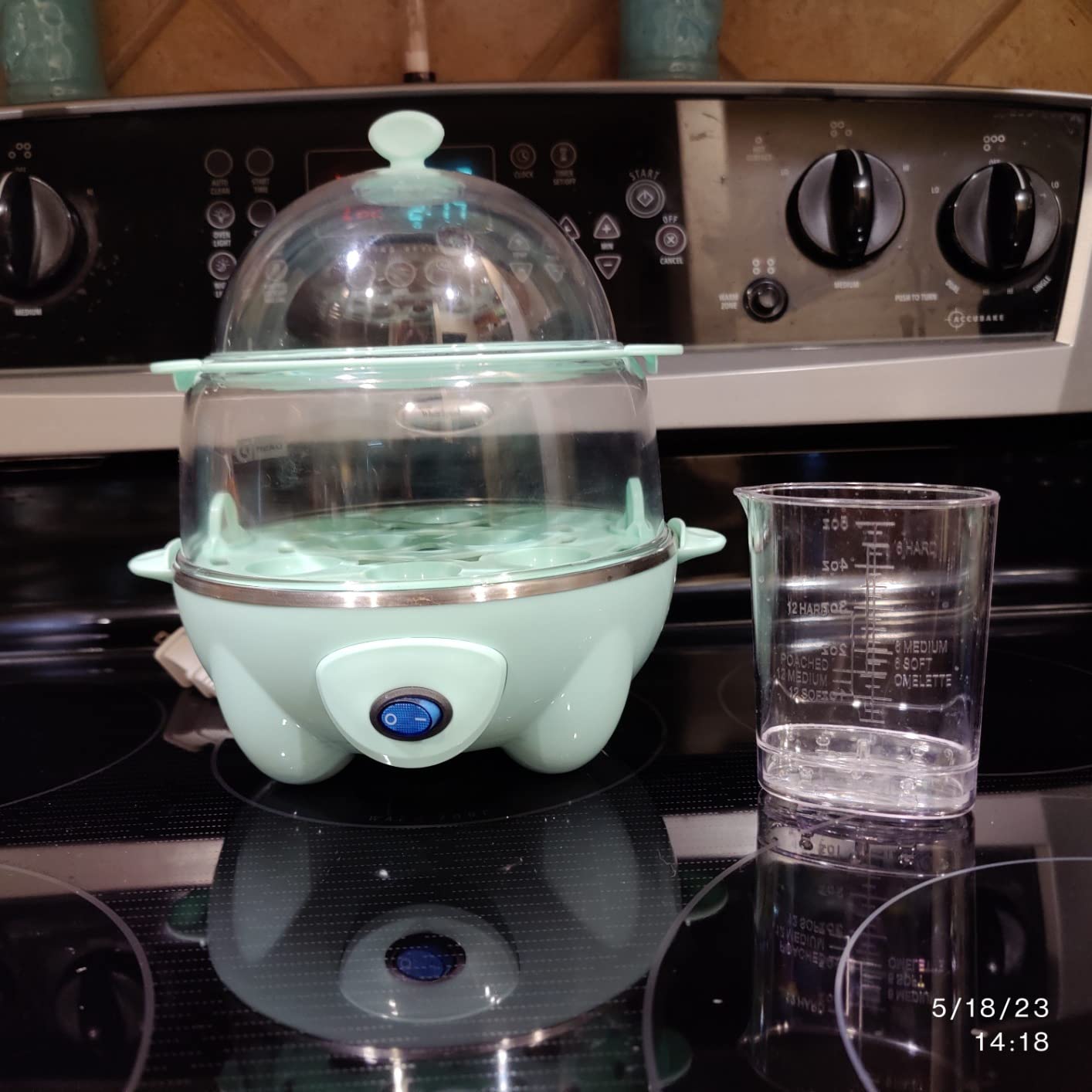 Dash Deluxe Egg Cooker, 12 Hard Boiled Eggs, White | Electric Double Decker Egg Poacher, Steamer & Omelette Maker Machine, Soft or Poached Eggs, Auto Shut-Off, BPA-Free customer photo 1