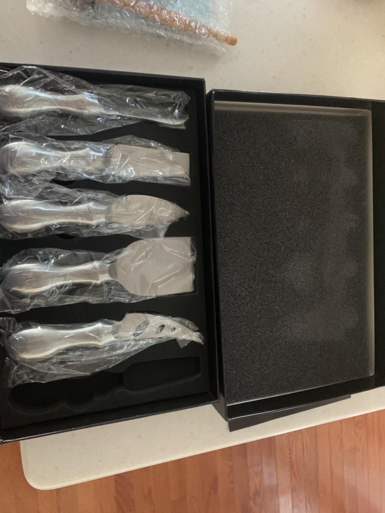WoneNice Cheese Knife Set, 6-Piece Stainless Steel Knives for Charcuterie, Gift for Wedding Housewarming Christmas customer photo 2