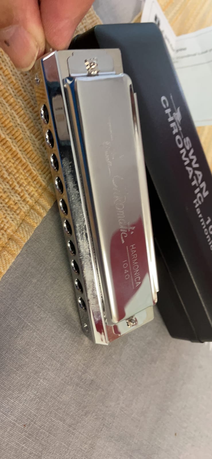 Chromatic Harmonica Professional Grade 10 Hole 40 Tone Key of C Stainless Steel Heavy Duty with Case & Cleaning Cloth customer photo 1
