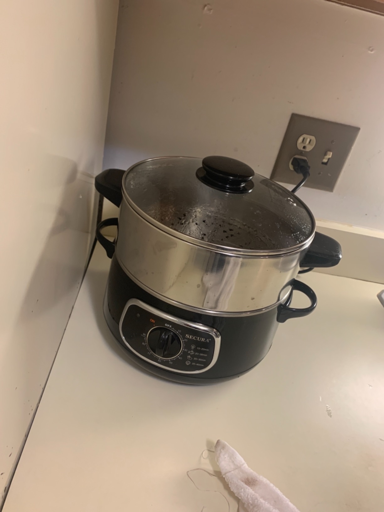 Secura 2 Stainless Steel Food Steamer 8.5 Qt Electric Glass Lid Vegetable Steamer Double Tiered Stackable Baskets with Timer customer photo 1