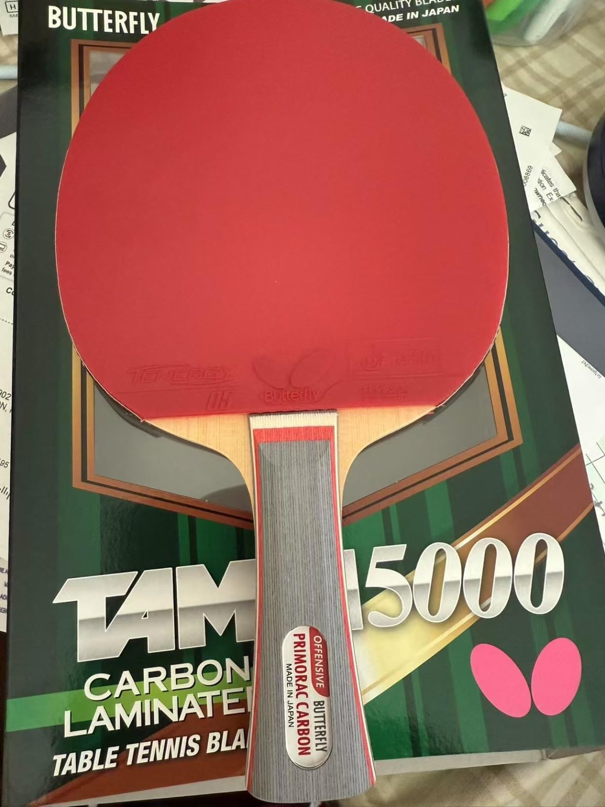 Butterfly Primorac Carbon Pro-Line Table Tennis Racket - One of Our Fastest Blades Fueled by The Raw Power of Carbon Fiber - Recommended for World Class Play - Pro-Line Series customer photo 1