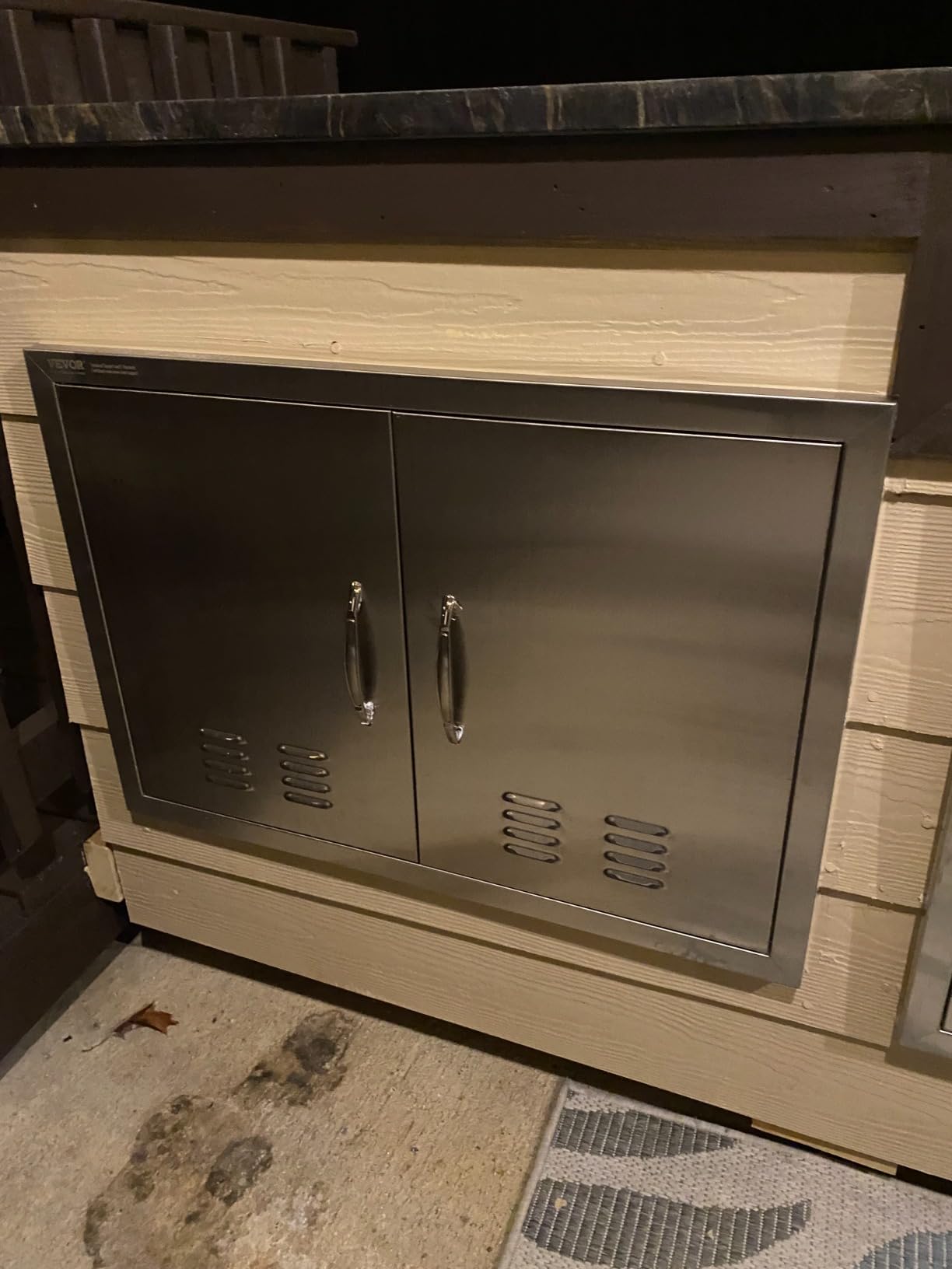 VEVOR Outdoor Kitchen Doors 30W x 21H Inch 304 Stainless Steel Double Doors for BBQ Island customer photo 1
