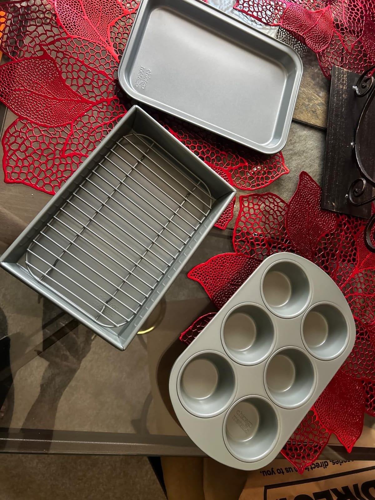 Chicago Metallic Professional Non-Stick 8-Piece Bakeware Set, Silver | Heavy-Duty Carbon Steel Baking Pans, Muffin Pan, Loaf Pan, Round Cake Pans, Baking Sheets and Cooling Rack customer photo 1