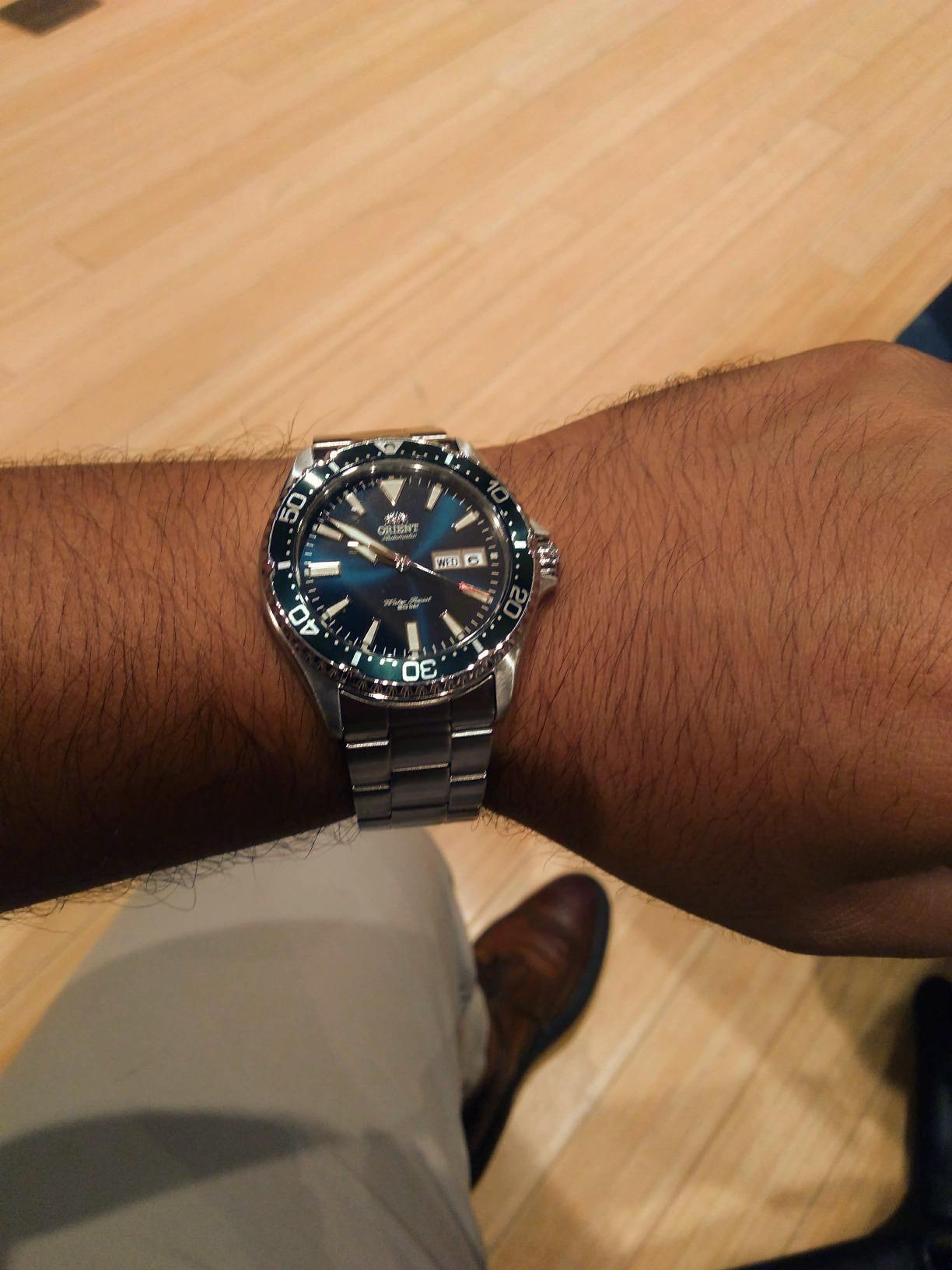 ORIENT Kamasu/Mako III Men's Automatic Manual Winding Sports Steel or Silicone Divers' Watch with Screw Crown and Sapphire Crystal customer photo 1
