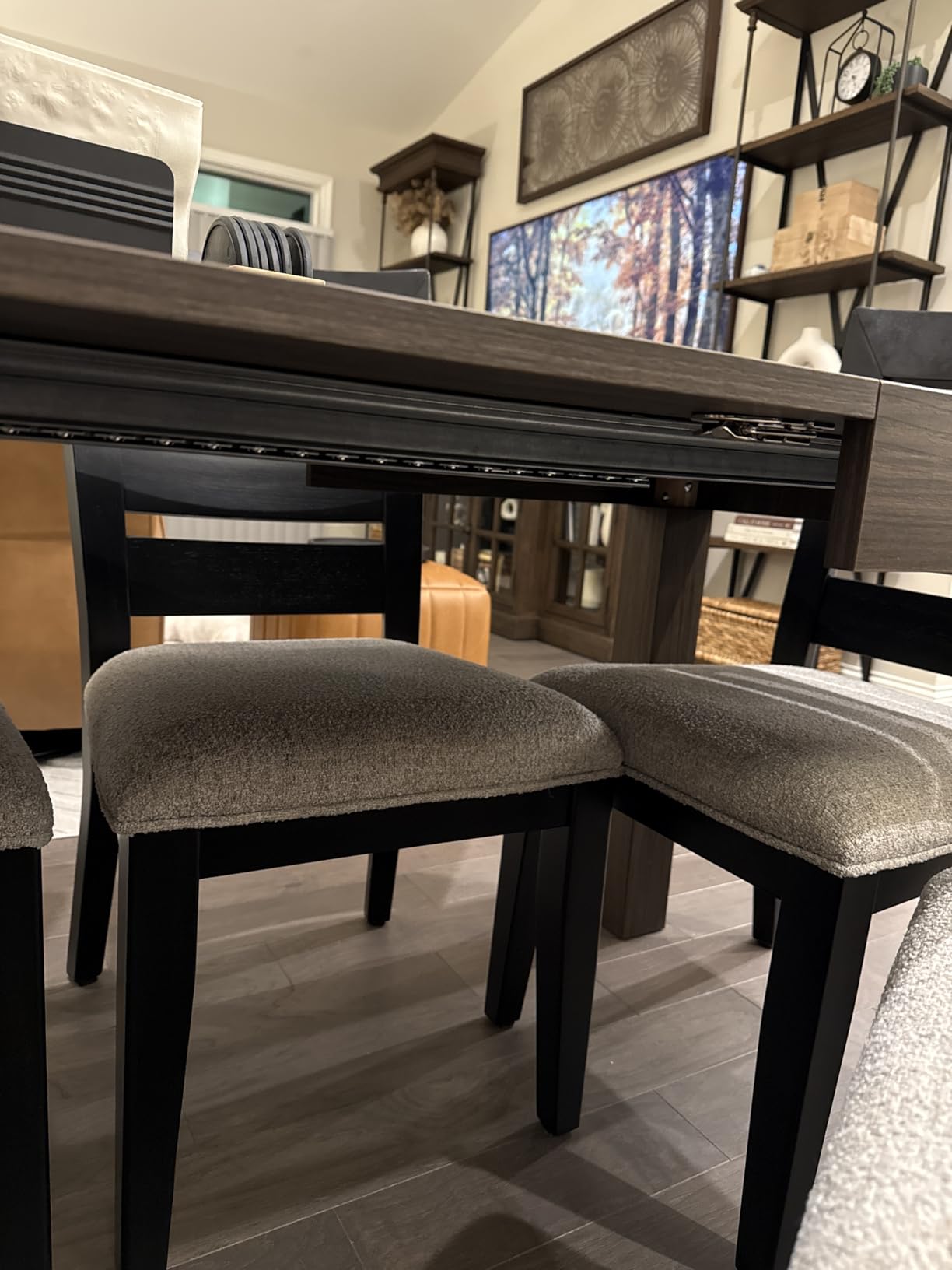 Mobili Fiver First Extendable Dining Table 47.2 to 78.7 Inches Seats 6 to 8 Rustic Oak customer photo 2
