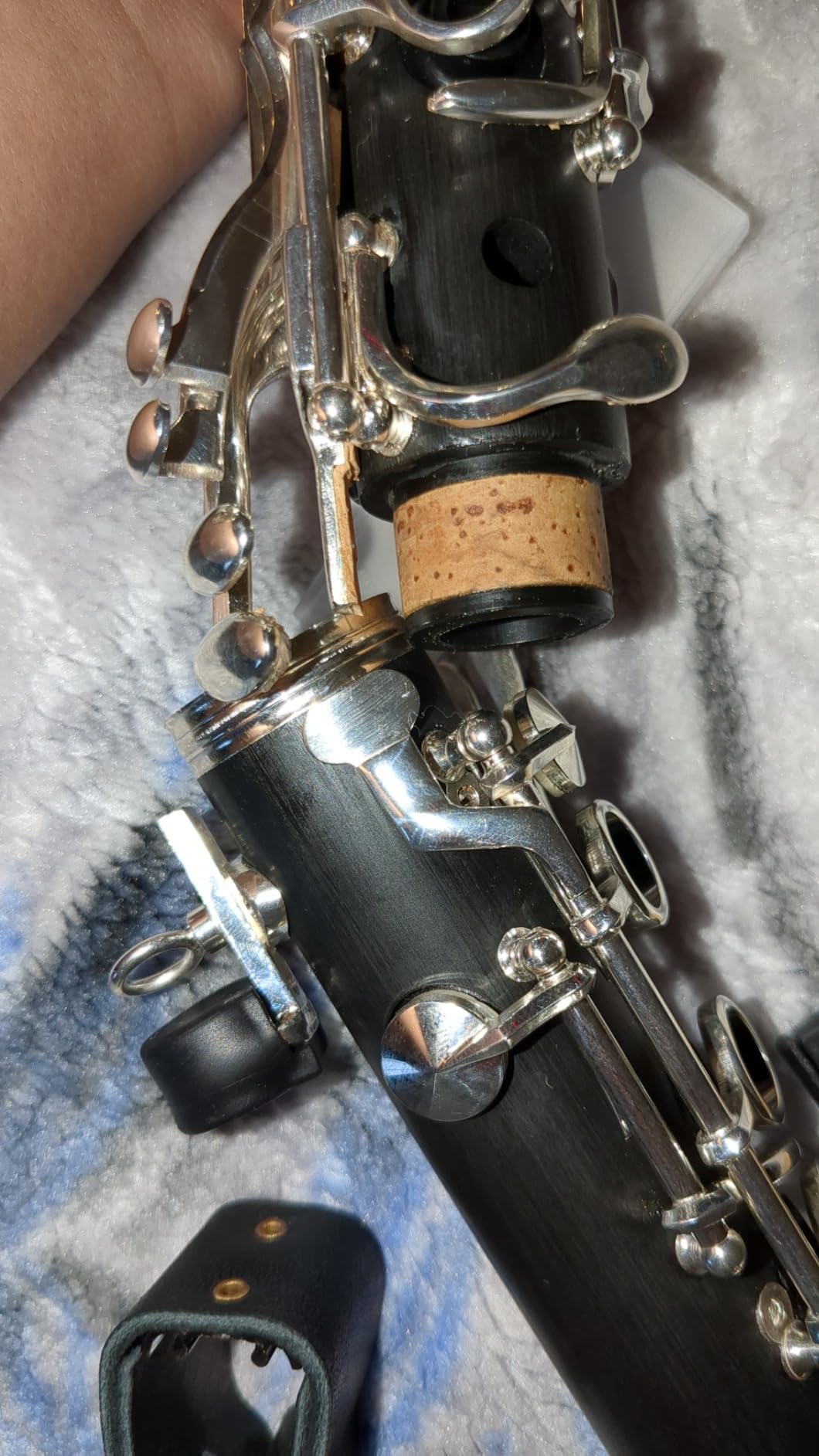 Eastar B Flat Clarinet for Beginner, Ebonite Clarinet Nickel-plated with 2 Barrels, 3 Reeds, White Gloves, Hard Case, Cleaning Kt, ECL-300 customer photo 1