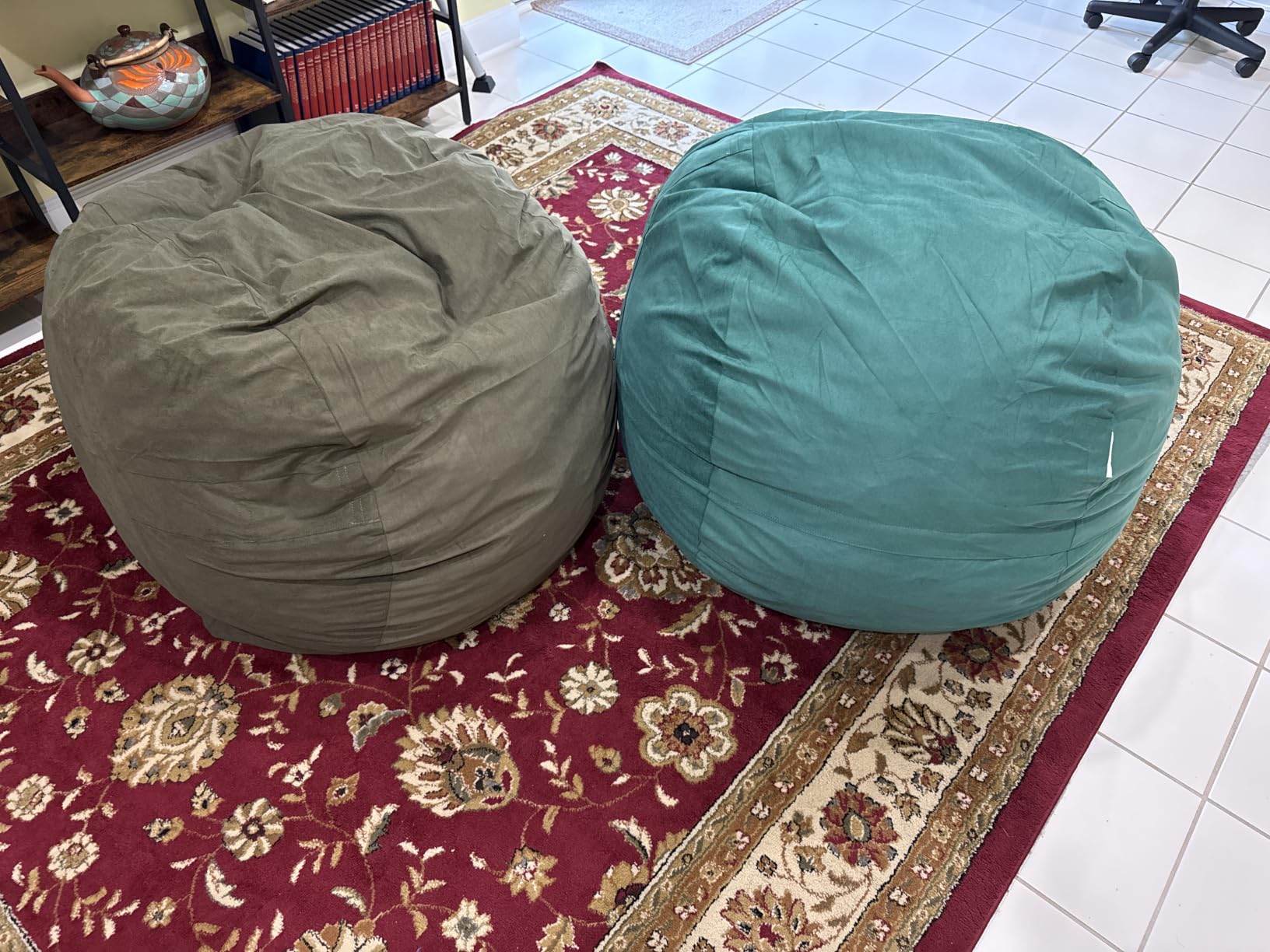 Big Joe Fuf 5Ft Oversized Foam Bean Bag Chair with Removable Cover for Kids, Teens, Adults, Onyx Lenox, Durable Woven Polyester, 5 Foot Large Reading and Gaming Seat customer photo 2