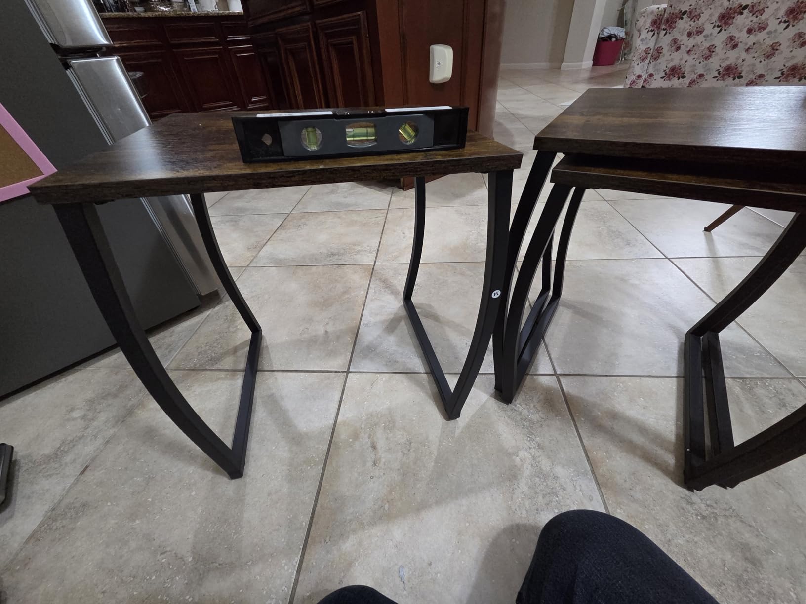 SRIWATANA Nesting Tables, Vintage Side End Tables Living Room, Coffee Snack Table Set of 3 customer photo 2