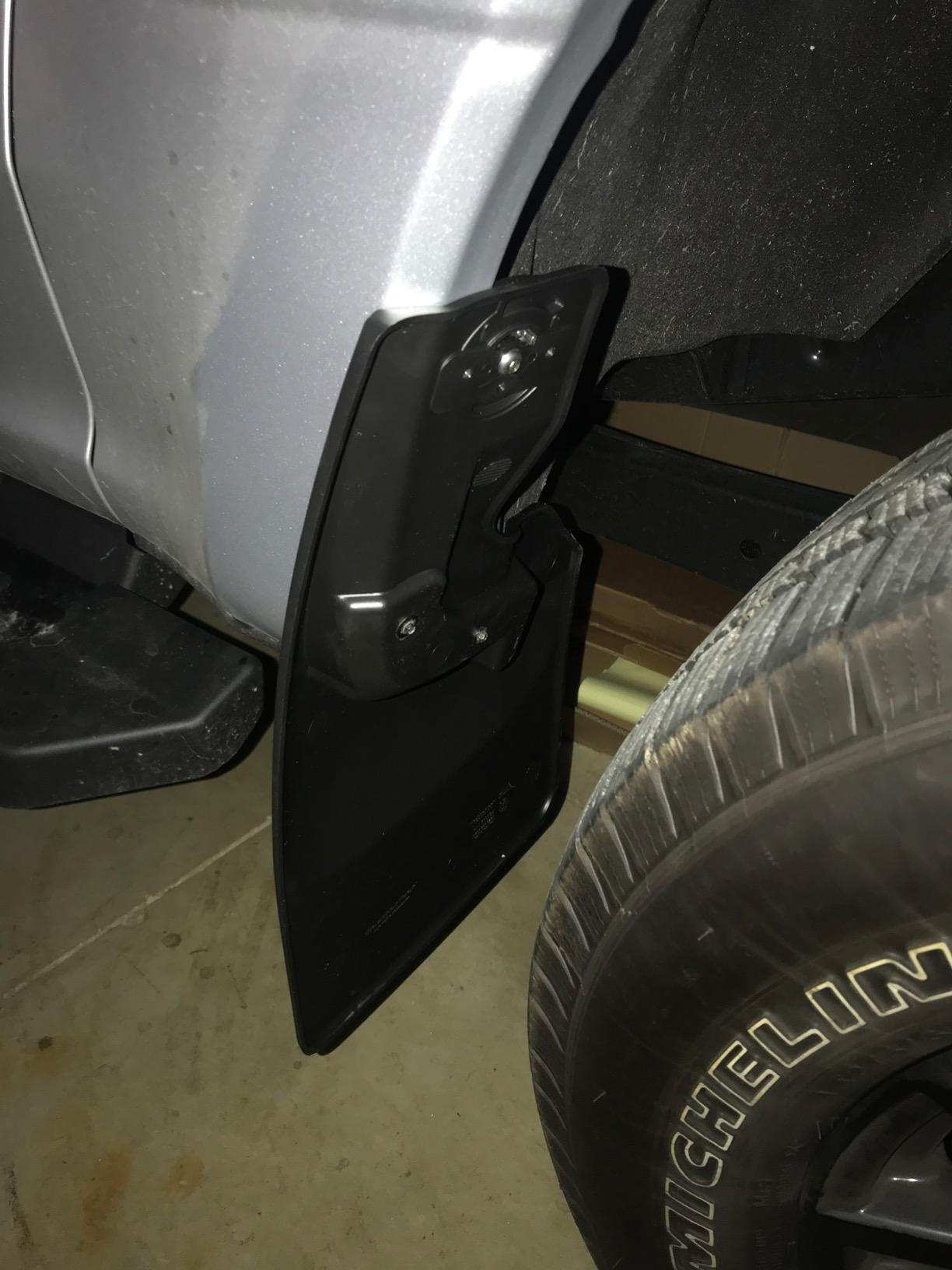 WeatherTech Custom No Drill Splash Guard MudFlaps for Ford Super Duty, Super Duty - Front & Rear Set (110065-120065), Black customer photo 2
