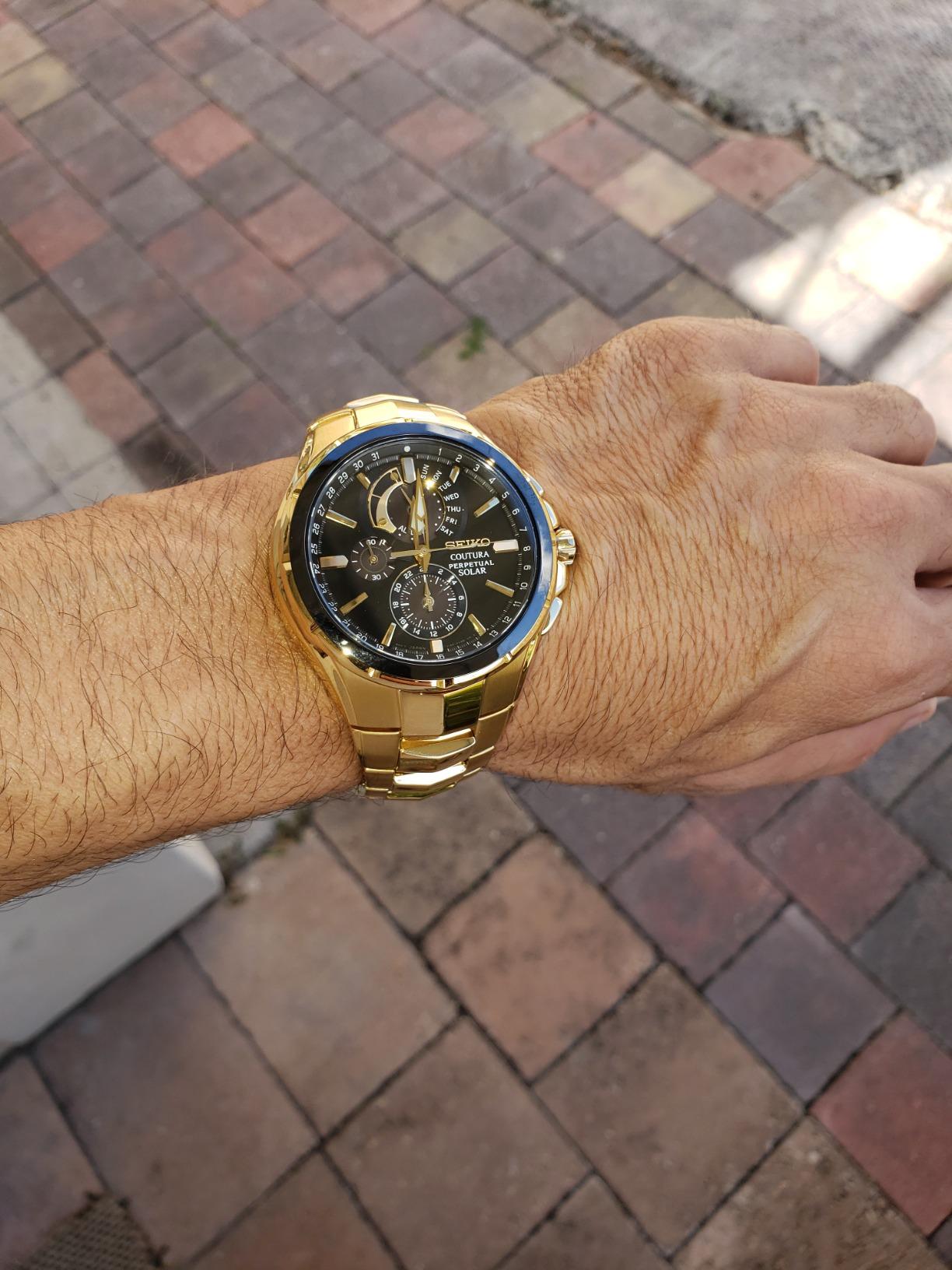 Coutura Men's Solar Perpetual Calendar Alarm Chronograph Watch customer photo 2