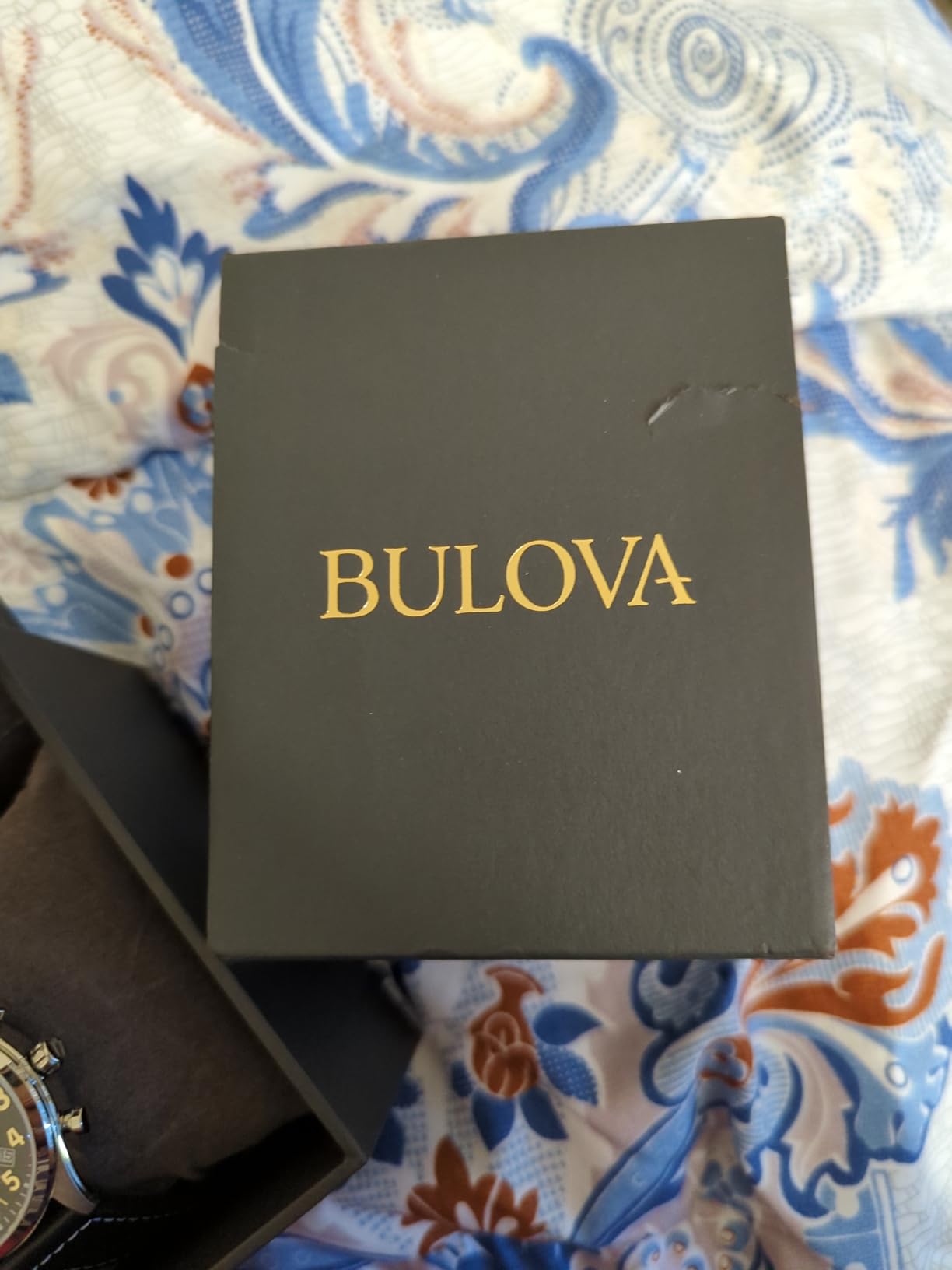 Bulova Men's Classic Stainless Steel 6-Hand Chronograph Quartz Leather Strap Watch customer photo 2