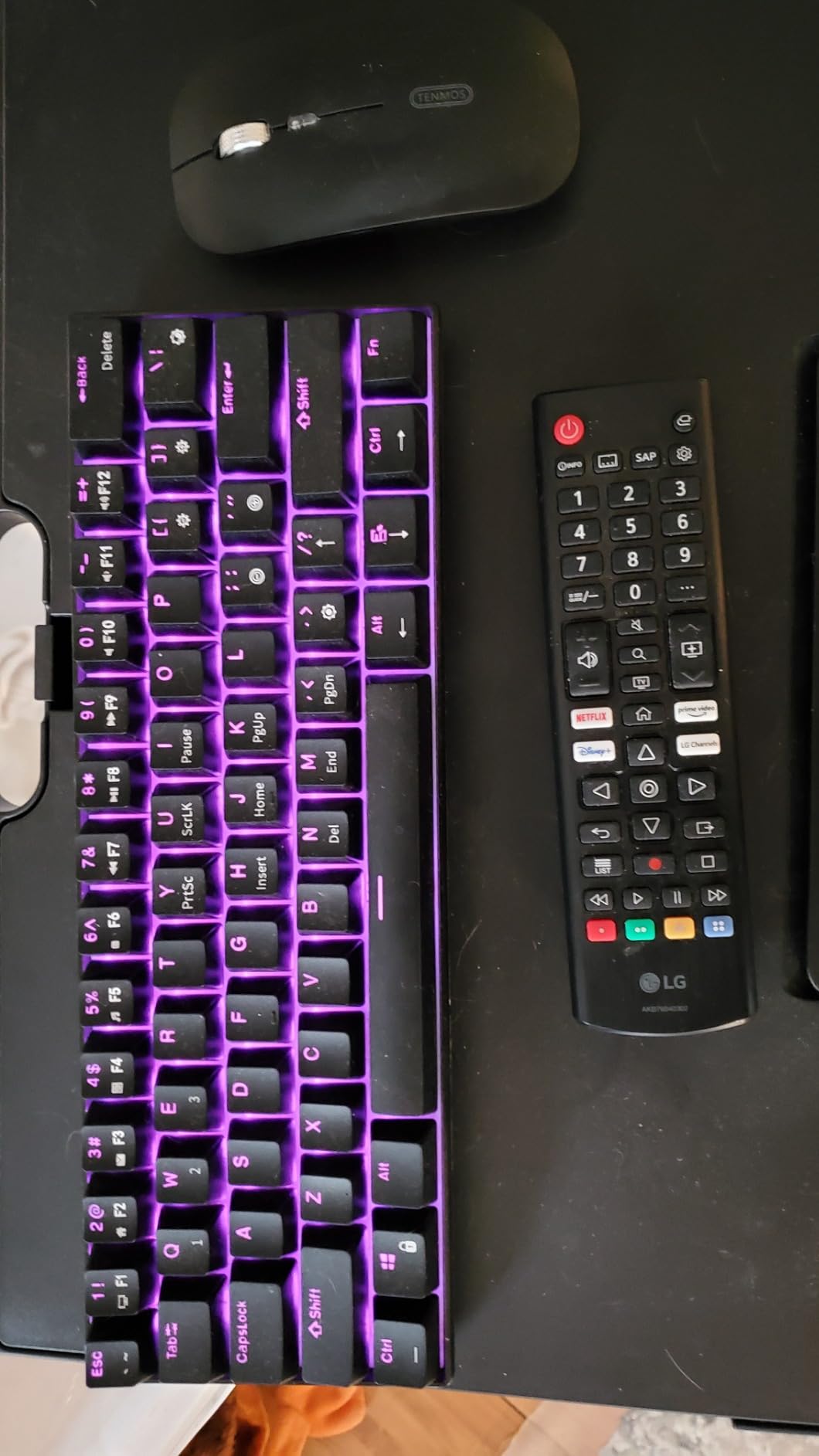 RK ROYAL KLUDGE RK61 Wireless Mechanical Keyboard, 60% Percent RGB, Black | 60% RGB Gaming Keyboard with Bluetooth/2.4GHz/Wired, Hot Swappable 61 Keys Ultra-Compact for Win/Mac/PC, Linear Red Switch customer photo 1