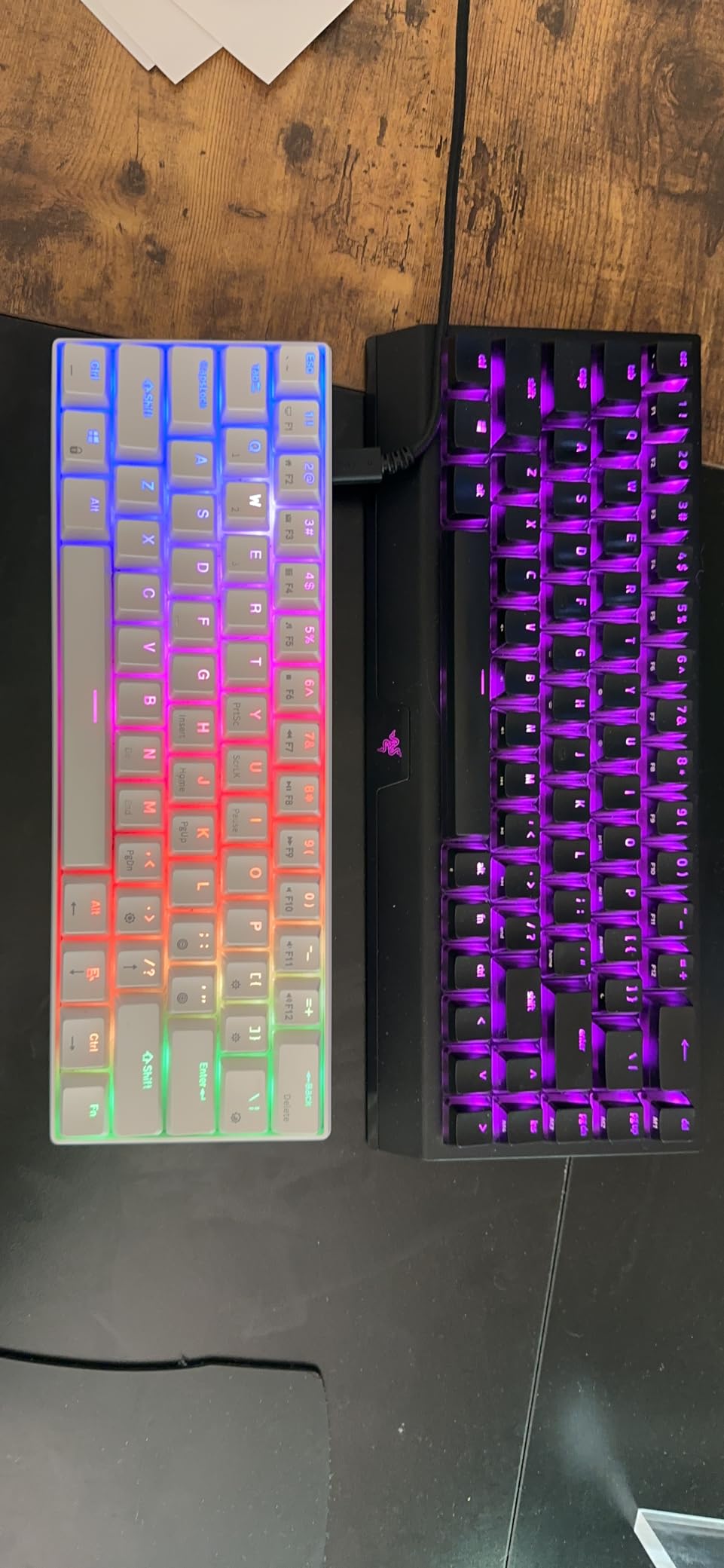 RK ROYAL KLUDGE RK61 Wireless Mechanical Keyboard, 60% Percent RGB, Black | 60% RGB Gaming Keyboard with Bluetooth/2.4GHz/Wired, Hot Swappable 61 Keys Ultra-Compact for Win/Mac/PC, Linear Red Switch customer photo 2