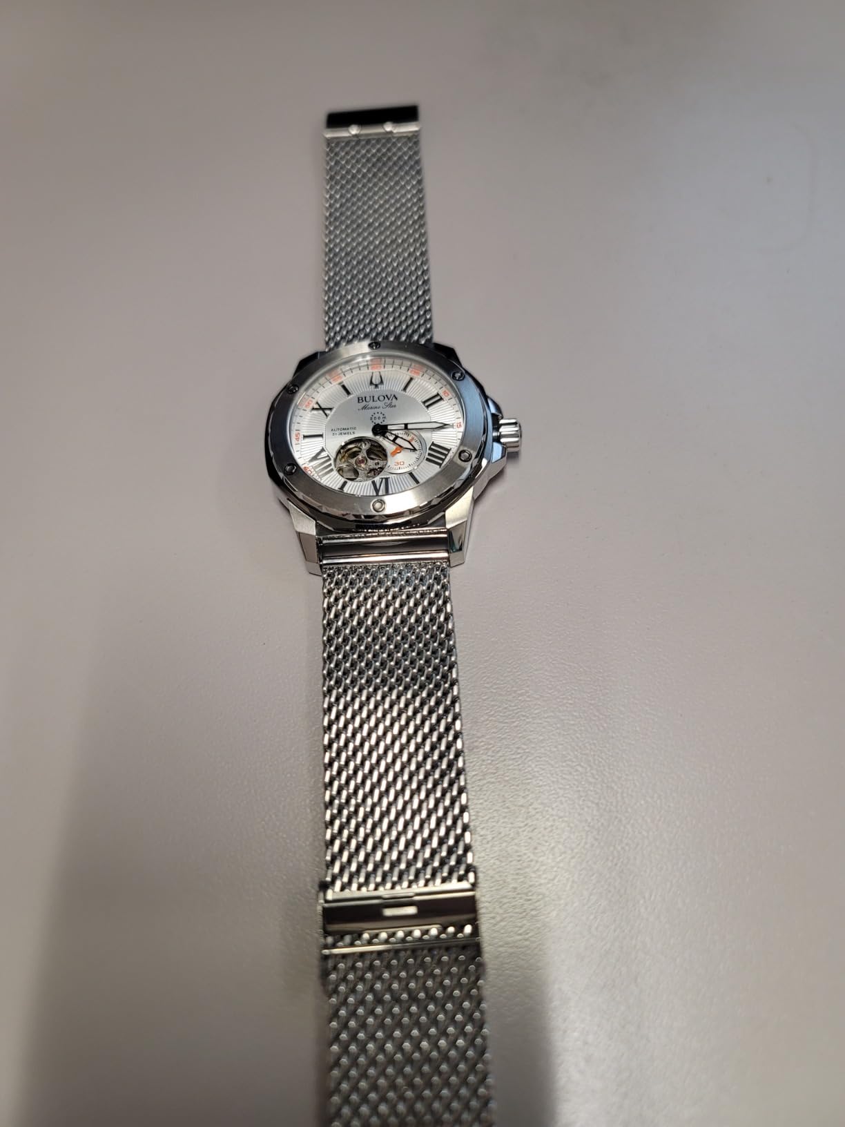 Bulova Men's Marine Star 'Series A' Automatic Watch with Orange Silicone Strap customer photo 2