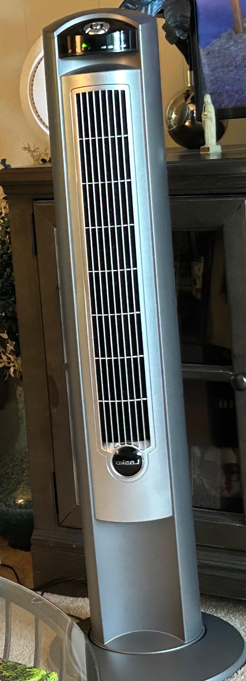 Lasko Oscillating Tower Fan with Remote - Quiet Standing Fan for Bedroom, Office, and Home - 3 Speeds - Powerful Cooling Air - T42954 - 42