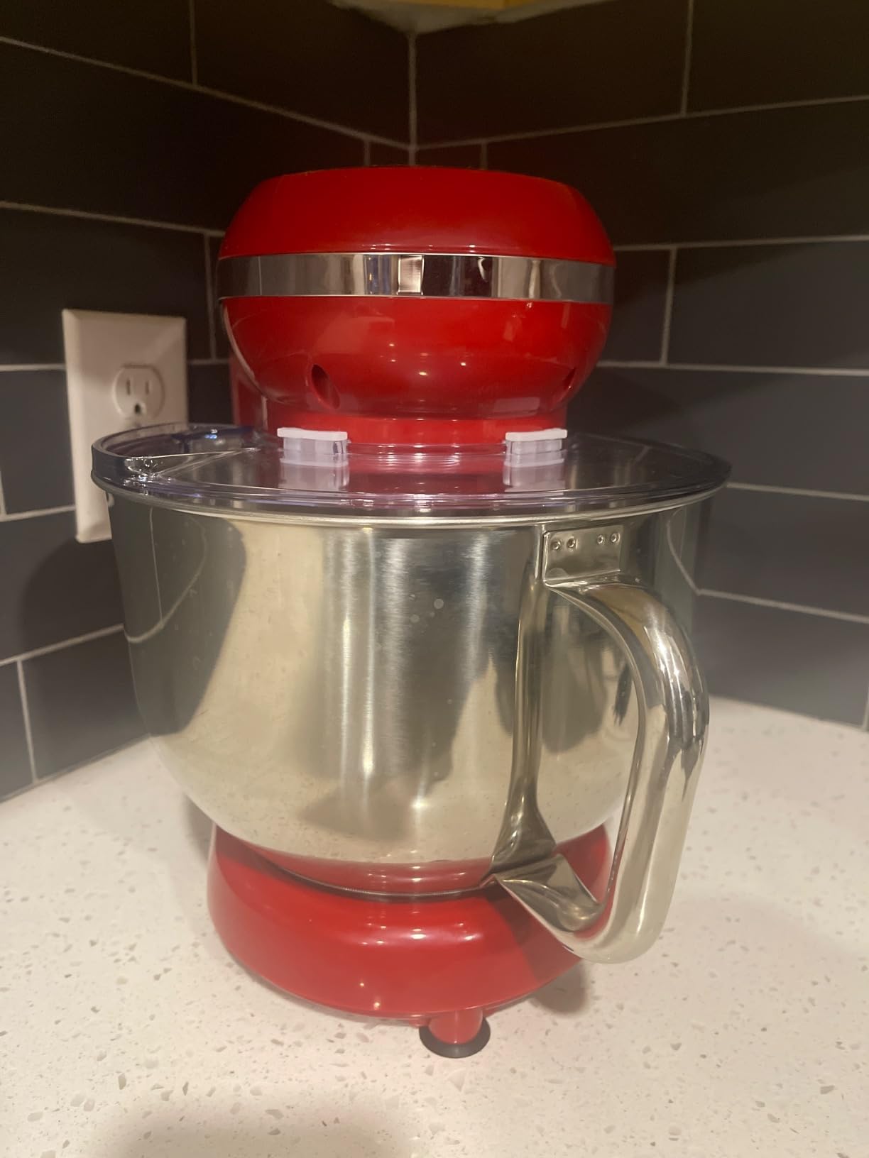 VIVOHOME Stand Mixer, 6-Quart Tilt-Head Kitchen Mixer with Bowl, Silver | 10 Speeds, Splash Guard, Dough Hook, Beater, Whisk, Egg Separator, for Cake & Bread customer photo 2