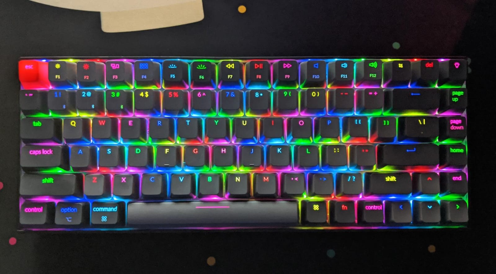 Keychron K2 75% Layout RGB Bluetooth Wireless Mechanical Keyboard with Keychron Super Brown Switch/Anti Ghosting/N-Key Rollover, Compact 84 Keys USB Wired Gaming Keyboard for Mac Windows-Version 2 customer photo 1