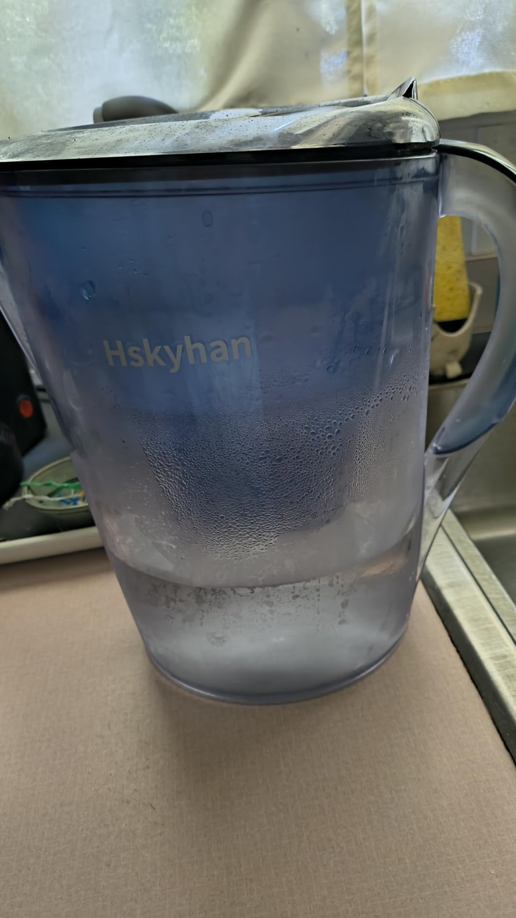 Hskyhan Alkaline Water Filter Pitcher - 3.5 Liters Improve PH, 2 Filters Included, BPA Free, 7 Stage Filteration System to Purify, Blue customer photo 2