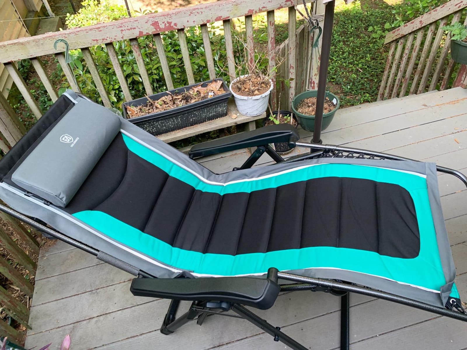 EVER ADVANCED Oversize XL Zero Gravity Recliner Padded Patio Lounger Chair with Adjustable Headrest Support 350lbs (Olive Green) customer photo 1