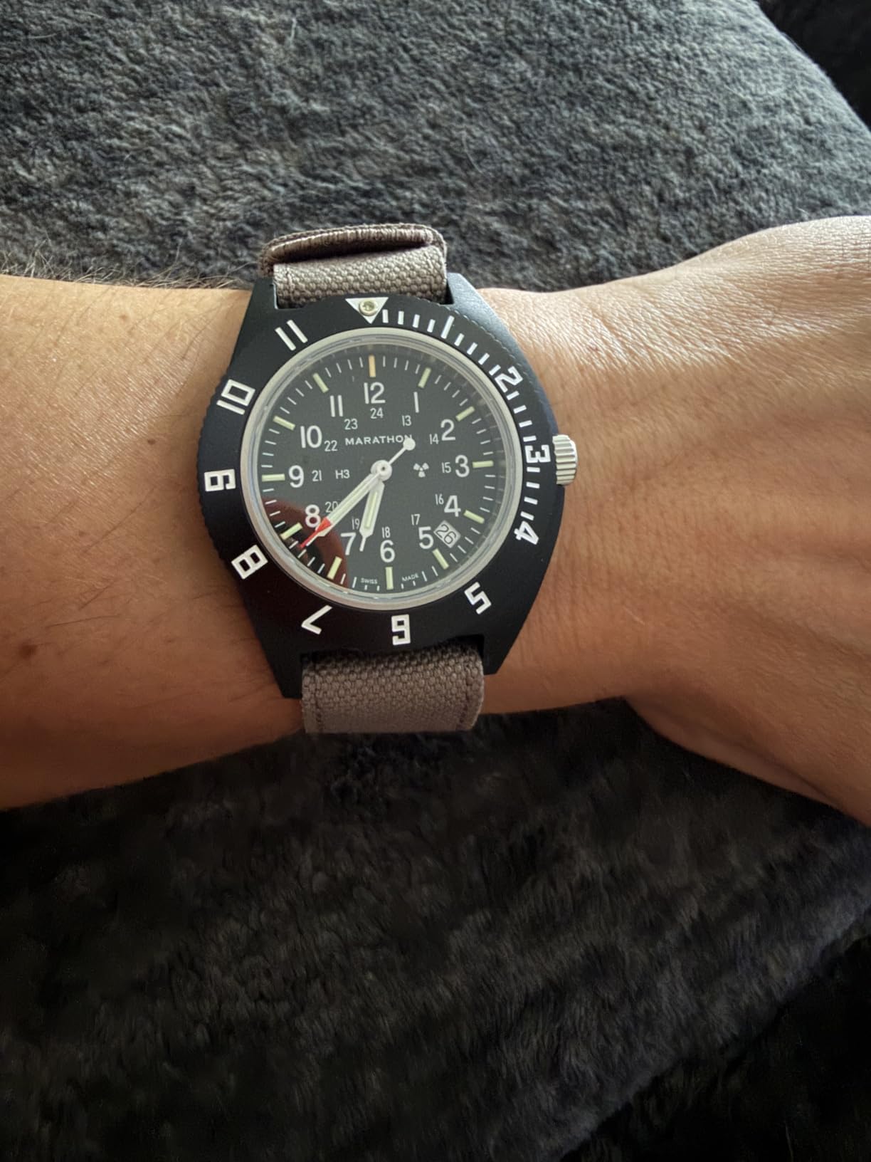 MARATHON 41mm Pilot's Navigator with Date, Tritium, Sapphire Crystal, Steel Crown, Battery Hatch, ETA F06 Quartz Movement, Swiss Made, Military Issue customer photo 2