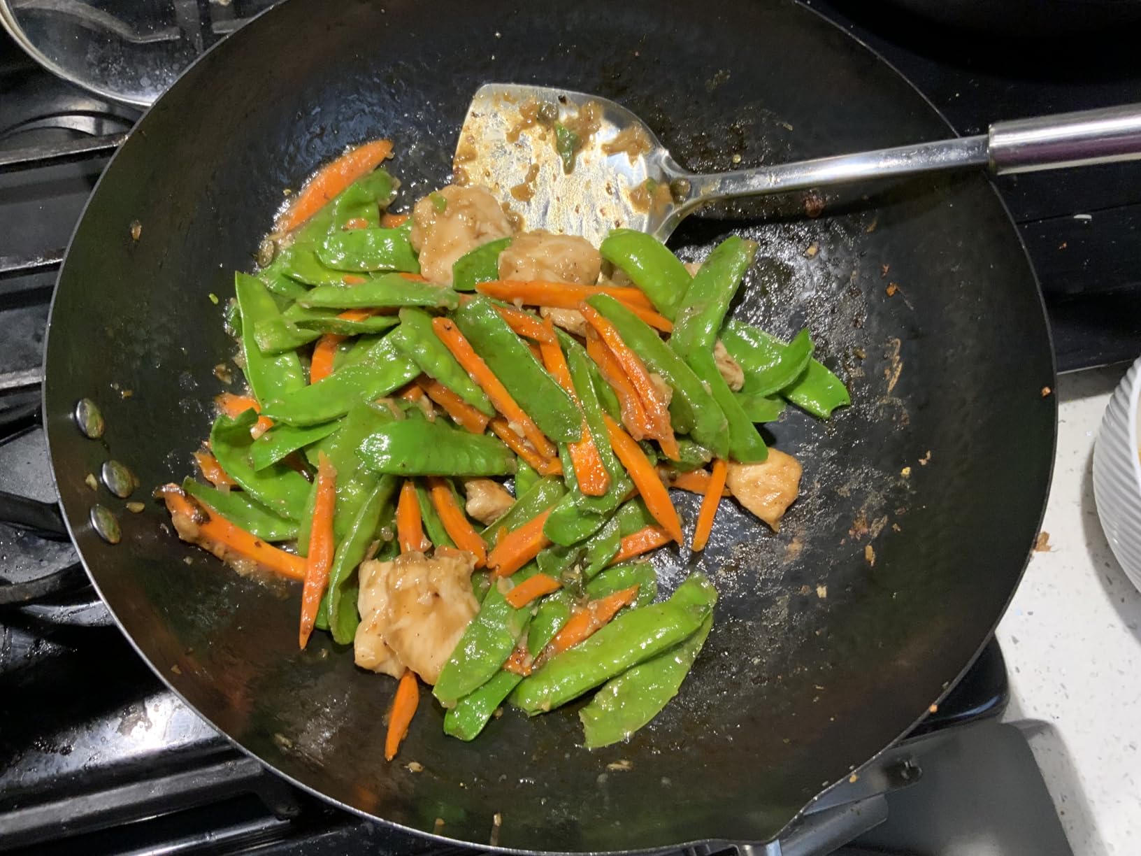 Souped Up Recipes 12.5 Inch Carbon Steel Wok For Electric, Induction and Gas Stoves (Lid, Spatula and User Guide Video Included) customer photo 2