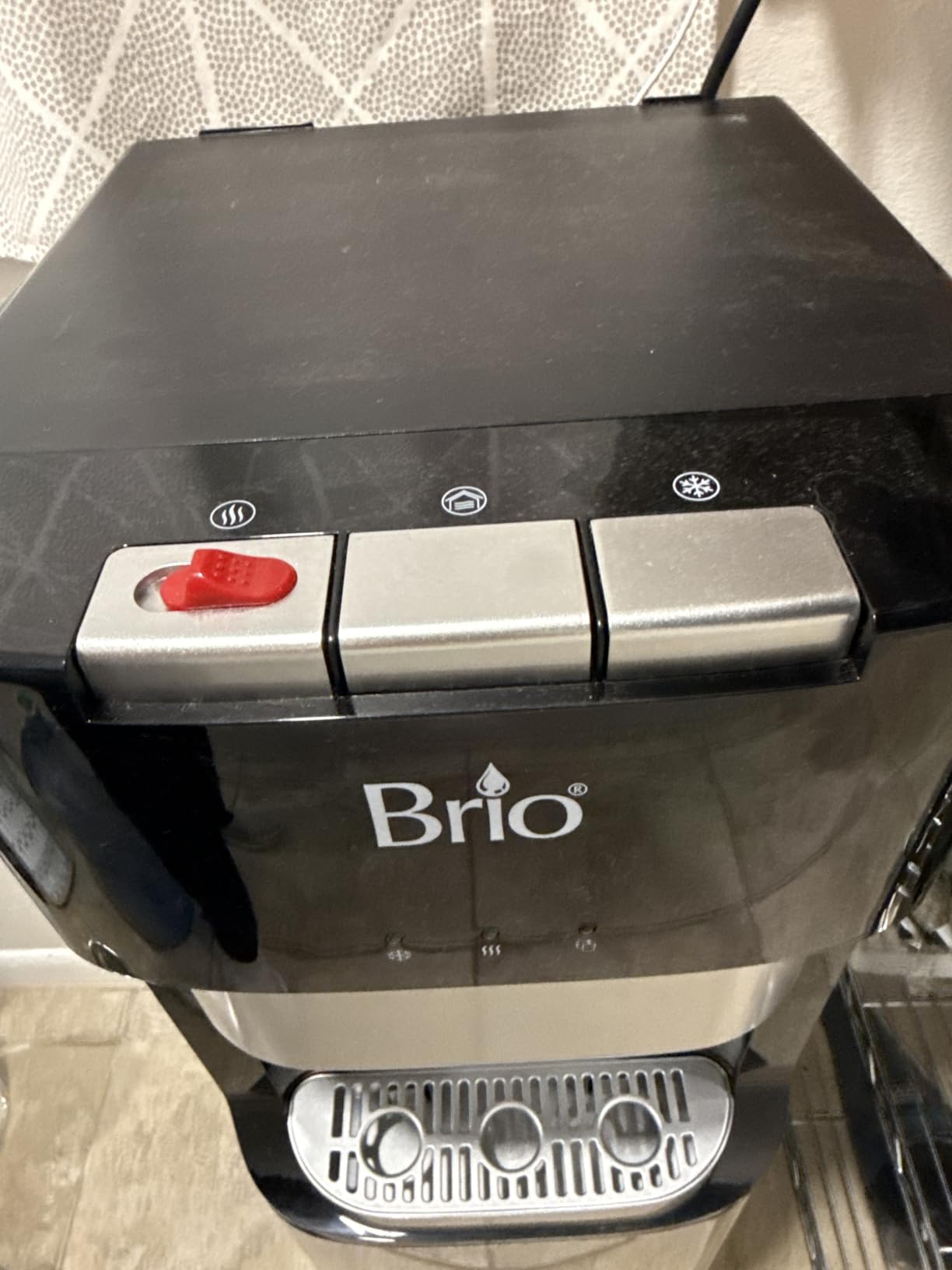 Brio Bottom Loading Water Cooler Dispenser for 5 Gallon Bottles - 3 Temperatures with Hot, Room & Cold Spouts, Child Safety Lock, LED Display with Empty Bottle Alert, Stainless Steel customer photo 1