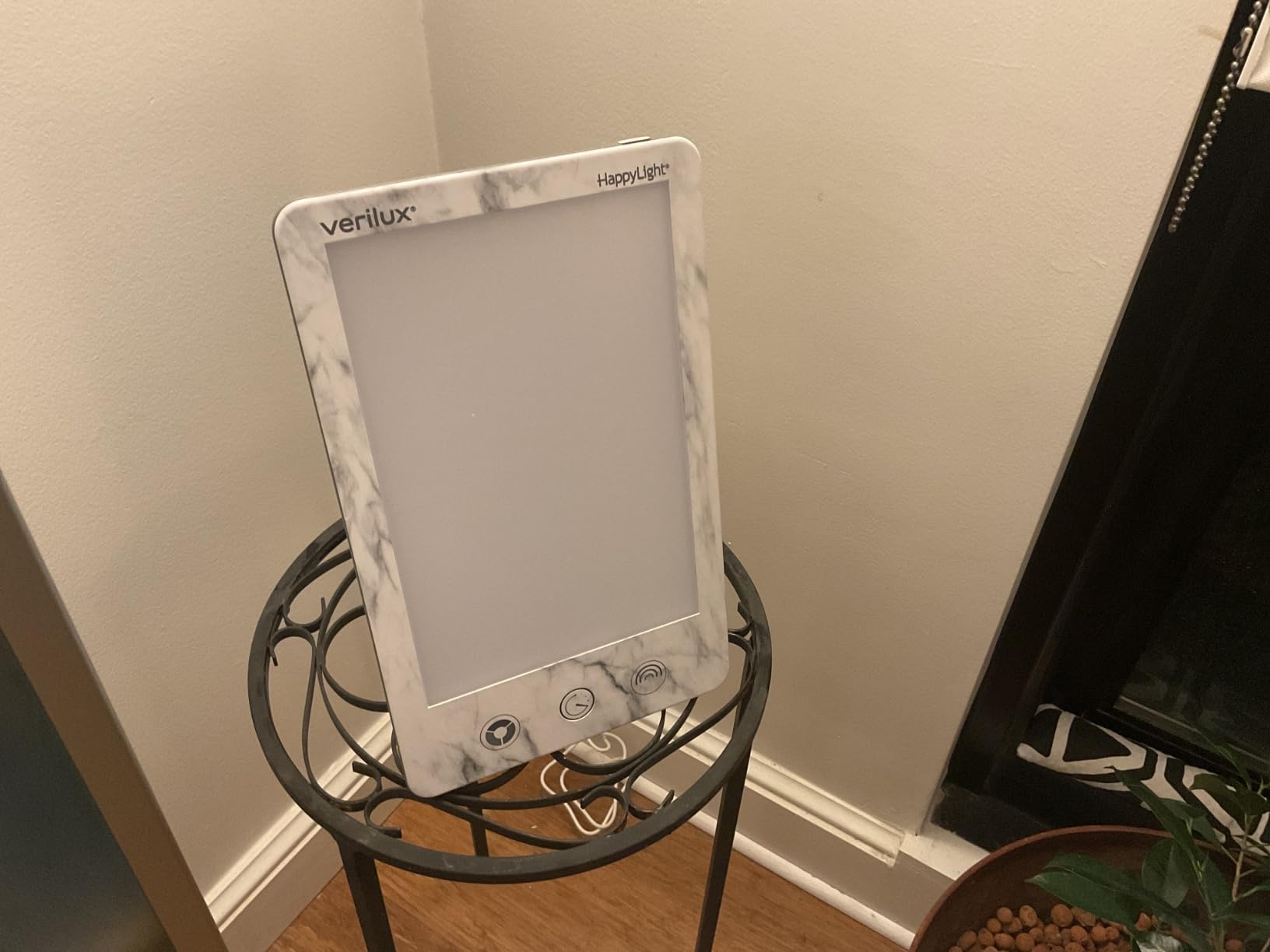 Verilux HappyLight Luxe - Light Therapy Lamp with 10,000 Lux, UV-Free, LED Bright White Light with Adjustable Brightness, Color, Countdown Timer, & Stand - Boost Mood, Sleep, Focus (White) customer photo 1
